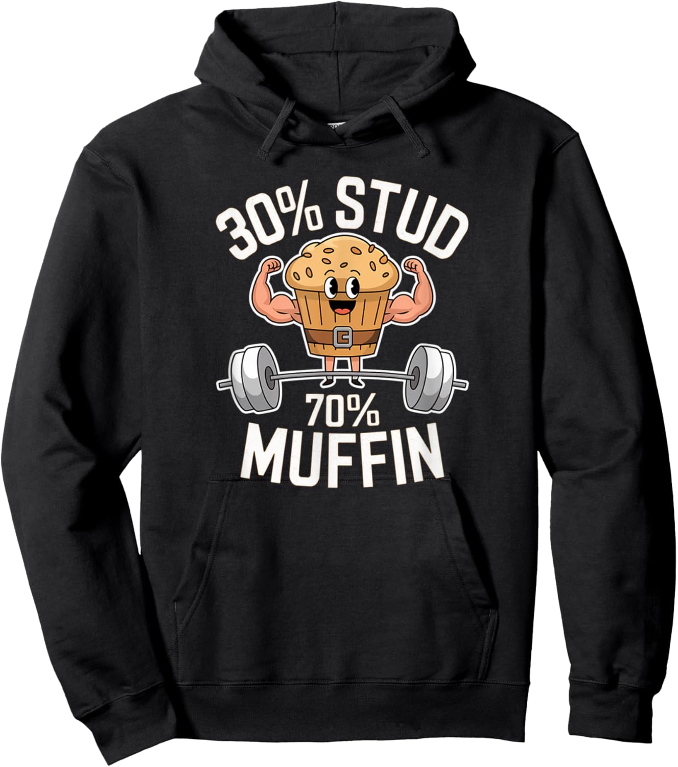 30% Stud 70% Muffin - 30 Percent Stud 70 Percent Muffin Hoodie - Hoodie | Black