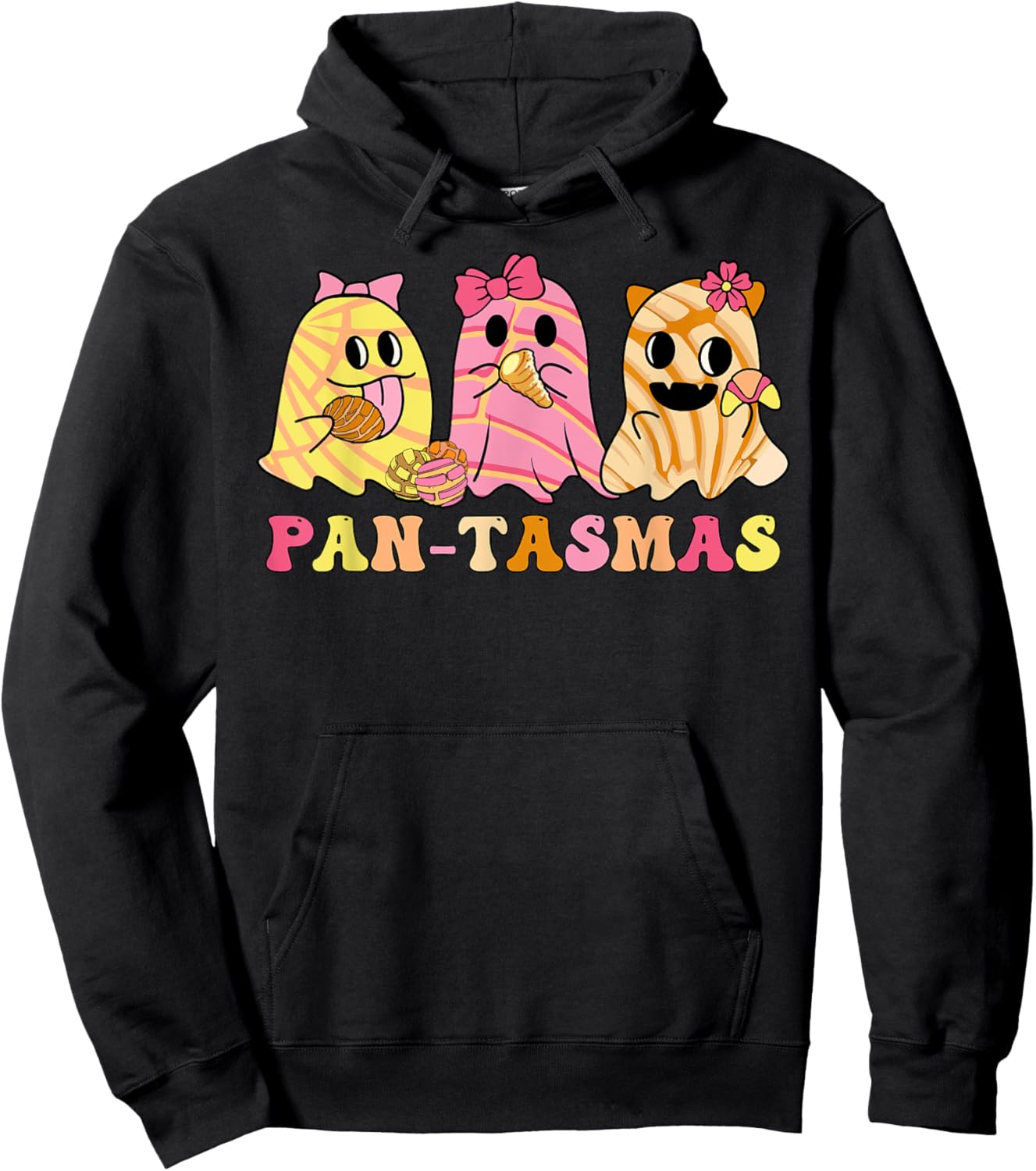 Pantasmas Mexican Spooky Halloween Ghost Conchas Pan-tasmas Hoodie - Hoodie | Black