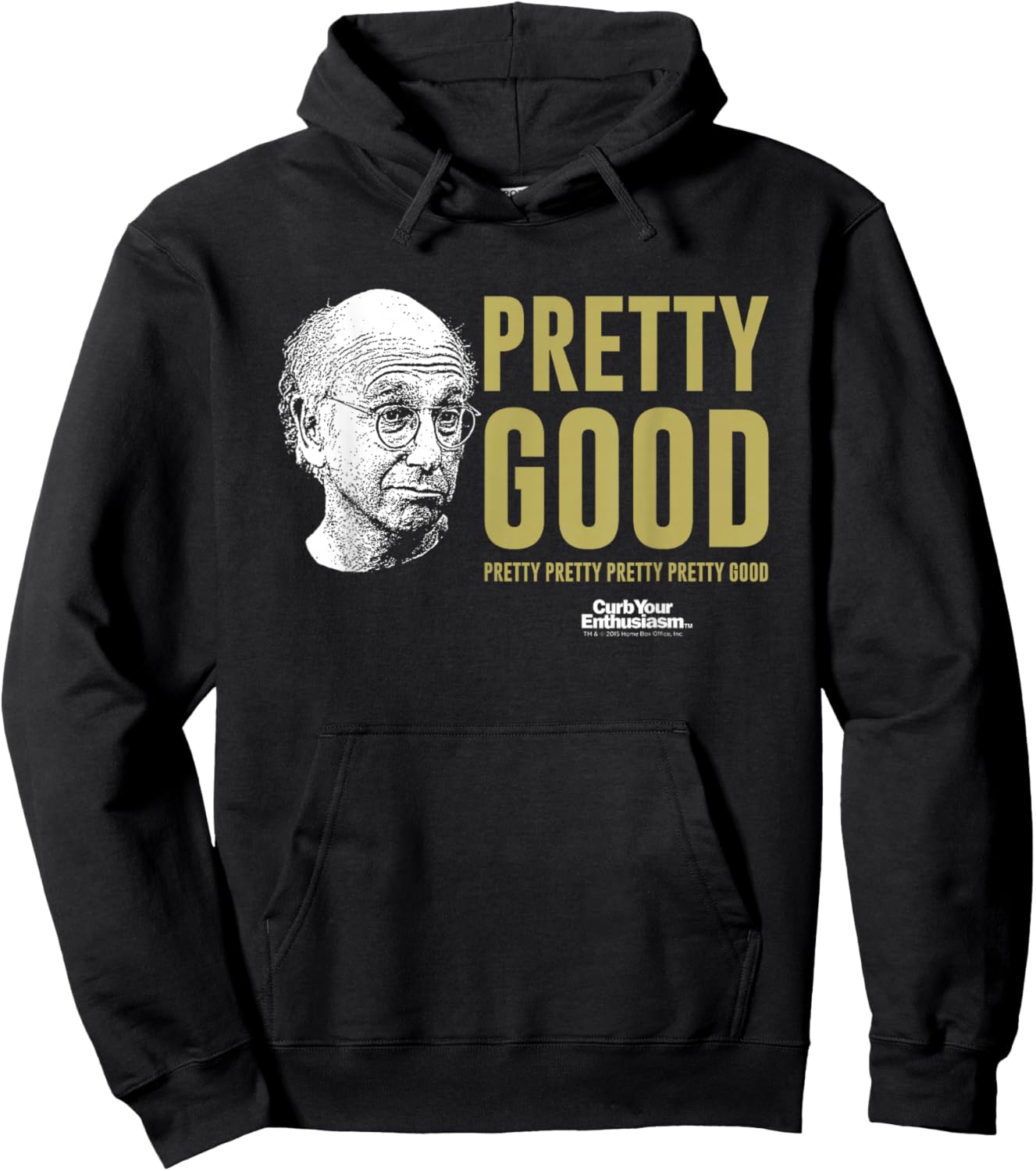 Pretty Good Larry David Face Hoodie - Hoodie | Black