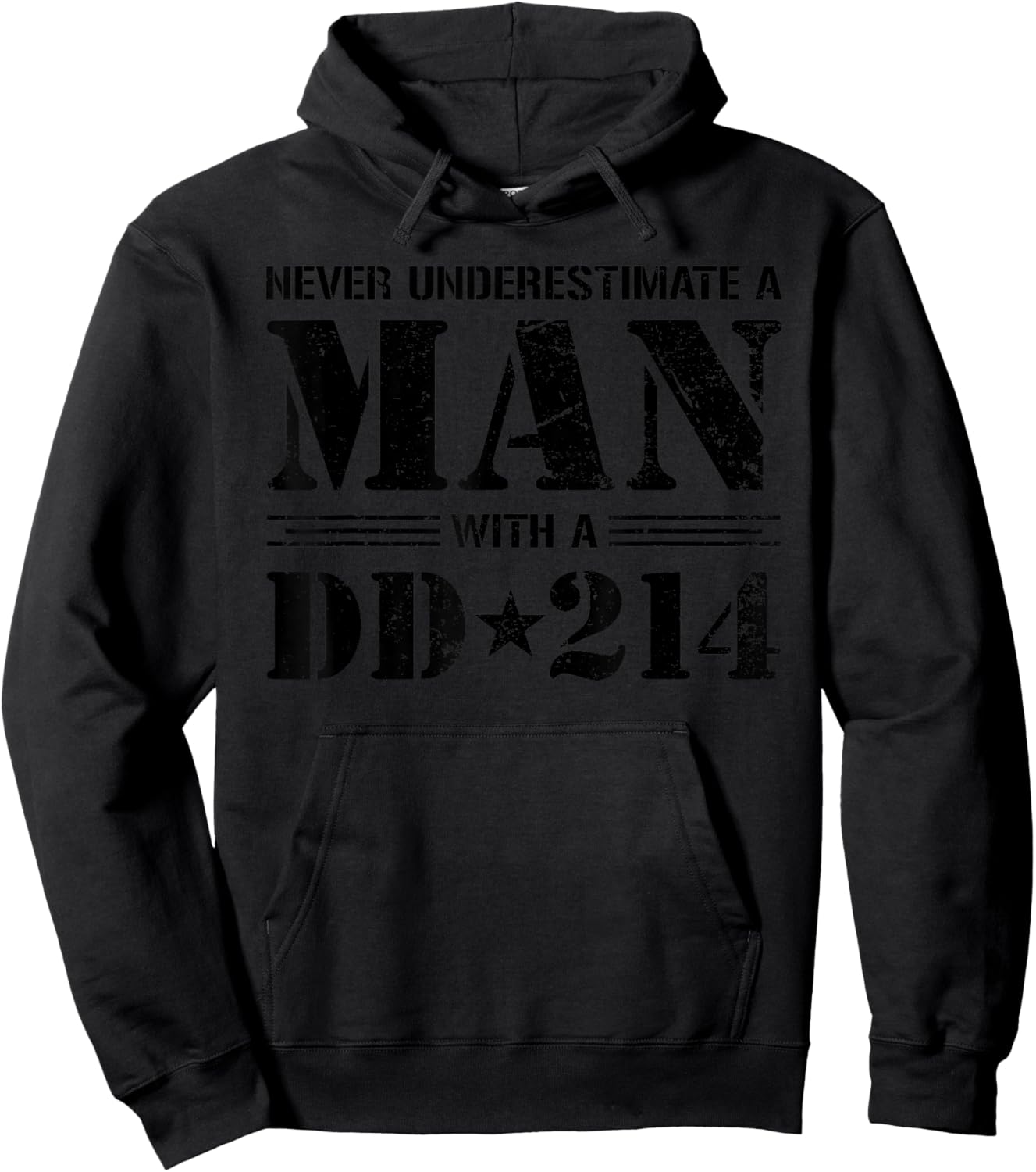 DD 214 Alumni Never Underestimate An Old Man With A DD-214 Hoodie - Hoodie | Black