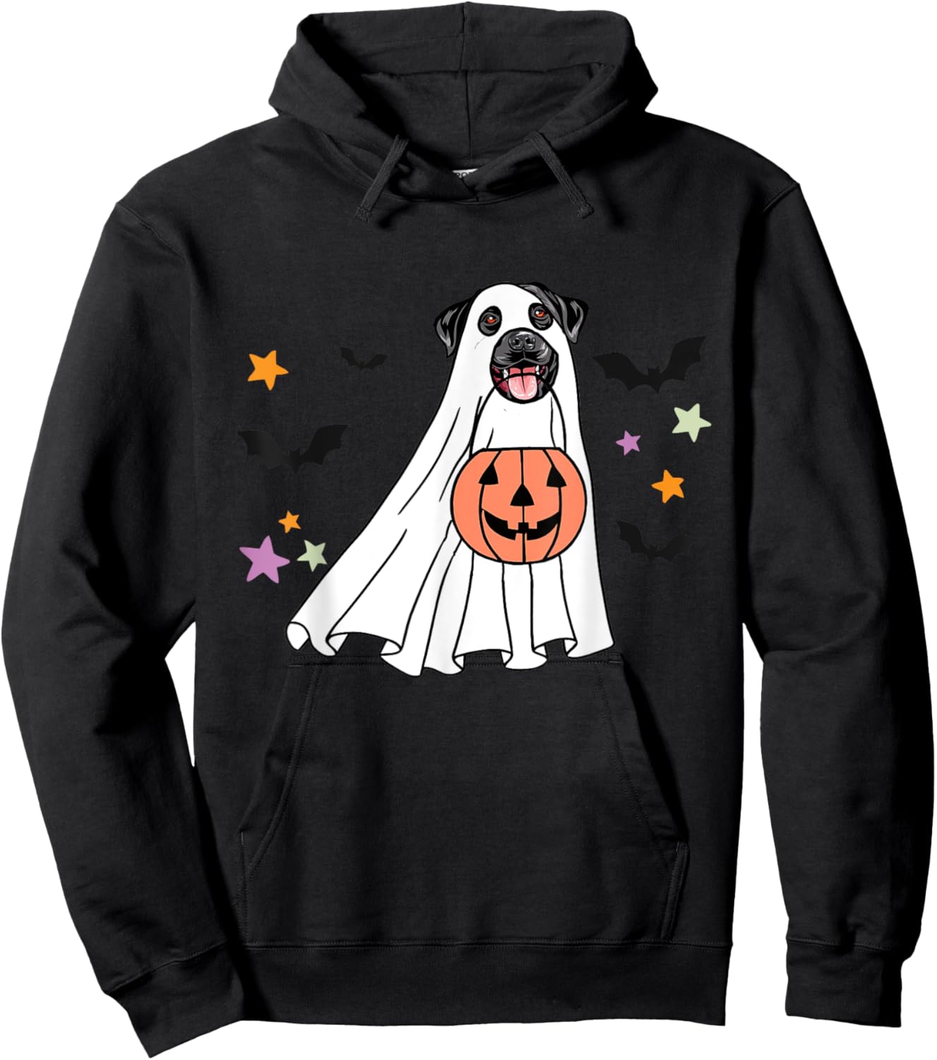 Ghost Black Labrador Retriever Boo Dog Halloween Costume Hoodie - Hoodie | Black
