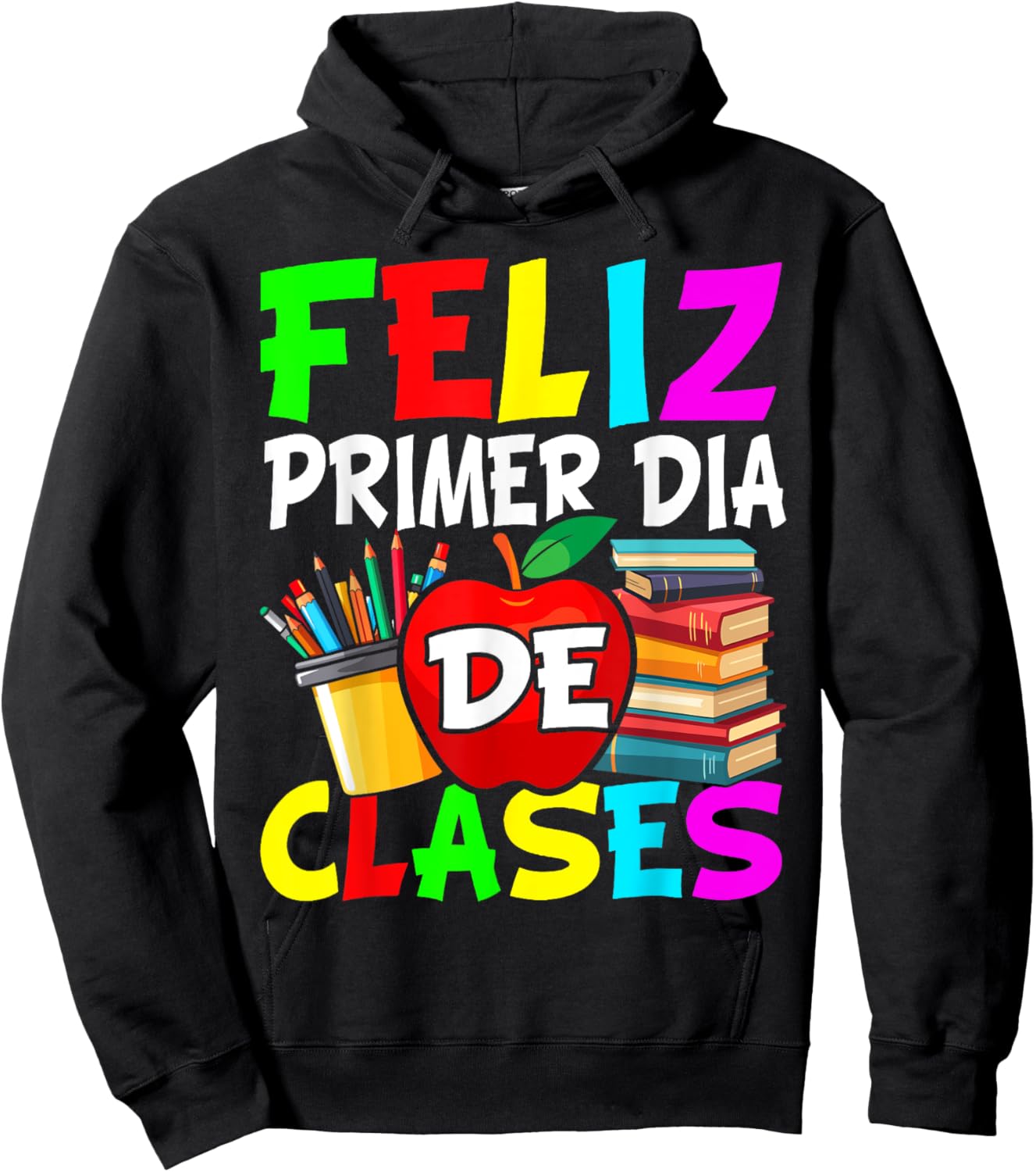 First Day Of School Back To School Spanish Teacher Student Hoodie - Hoodie | Black