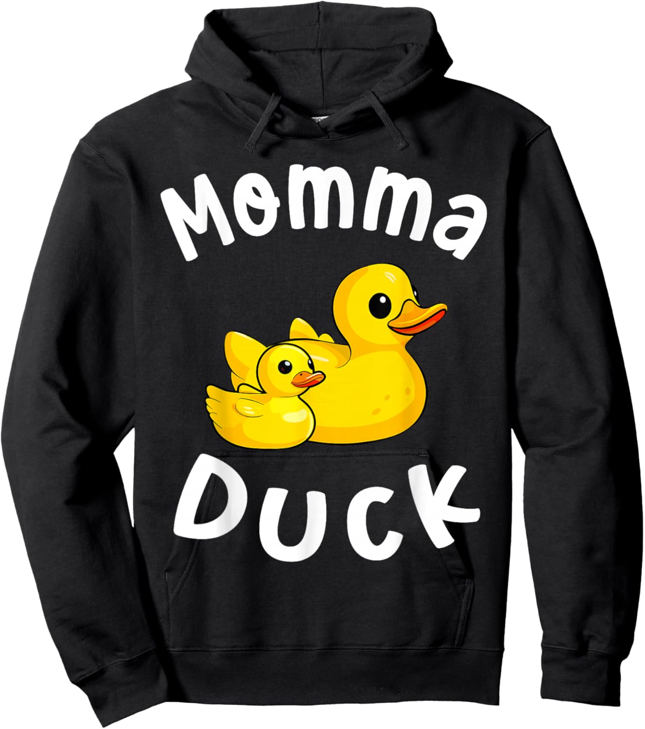Momma Duck Birthday Rubber Duck Kids Family Matching Hoodie - Hoodie | Black