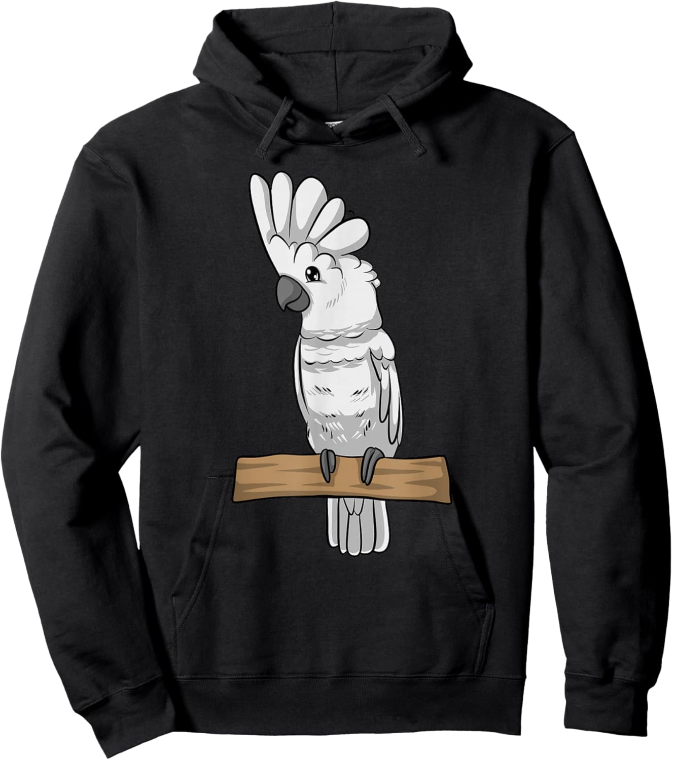 Funny Umbrella Cockatoo Parrot Hoodie - Hoodie | Black