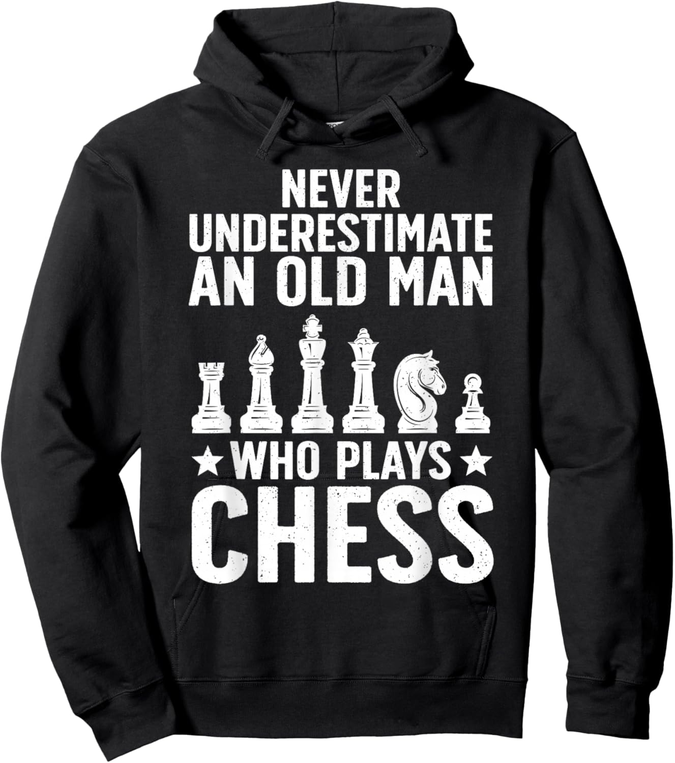 Best Chess Art Dad Grandpa Chess Lover Chess Player Hoodie - Hoodie | Black