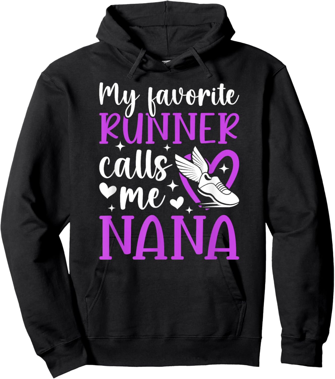Proud Cross Country Nana Of A Cross Country Runner Nana Hoodie - Hoodie | Black