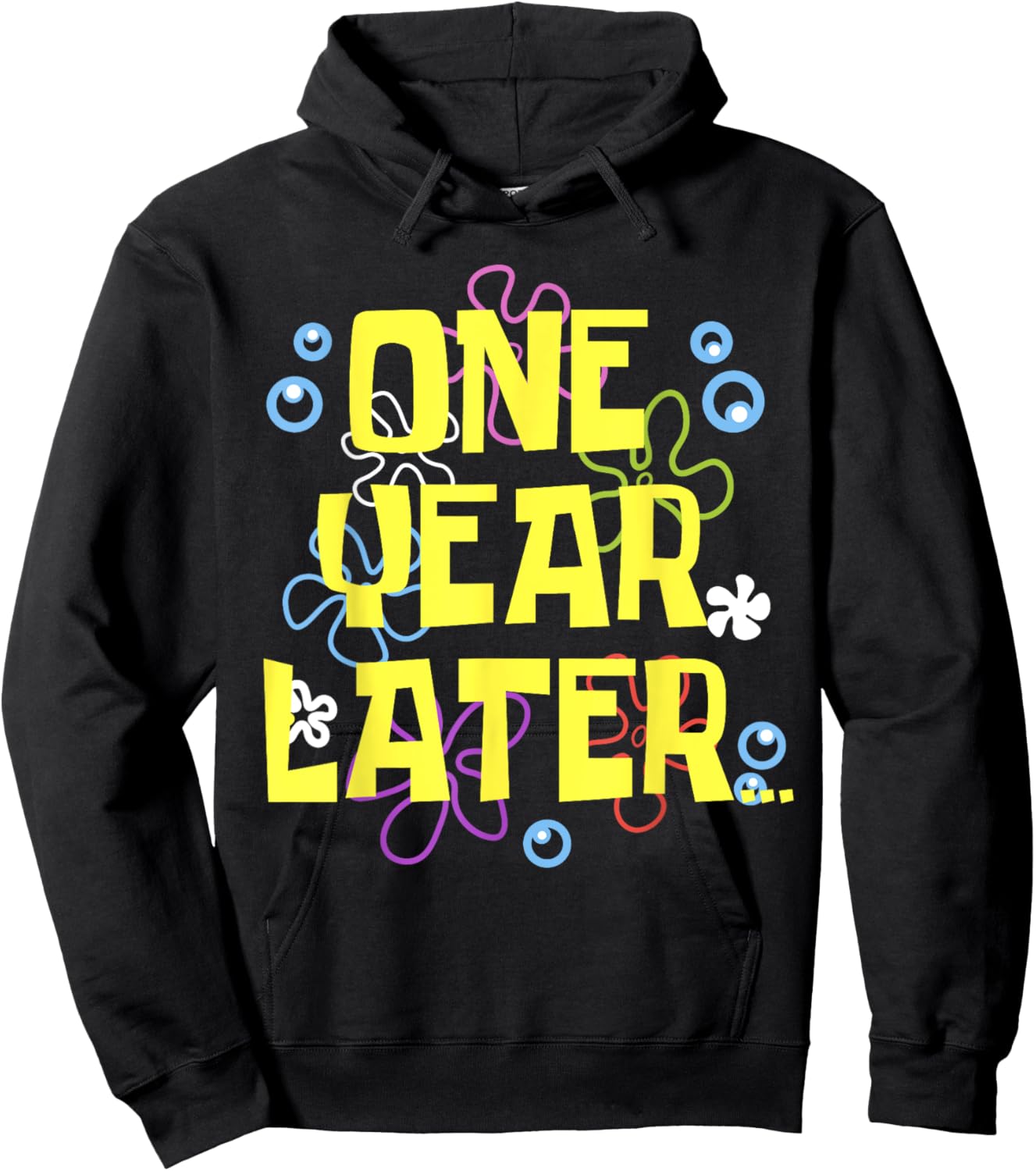 1 One YEAR LATER 1 year Old Birthday Gifts for Girls Kid Boy Hoodie - Hoodie | Black
