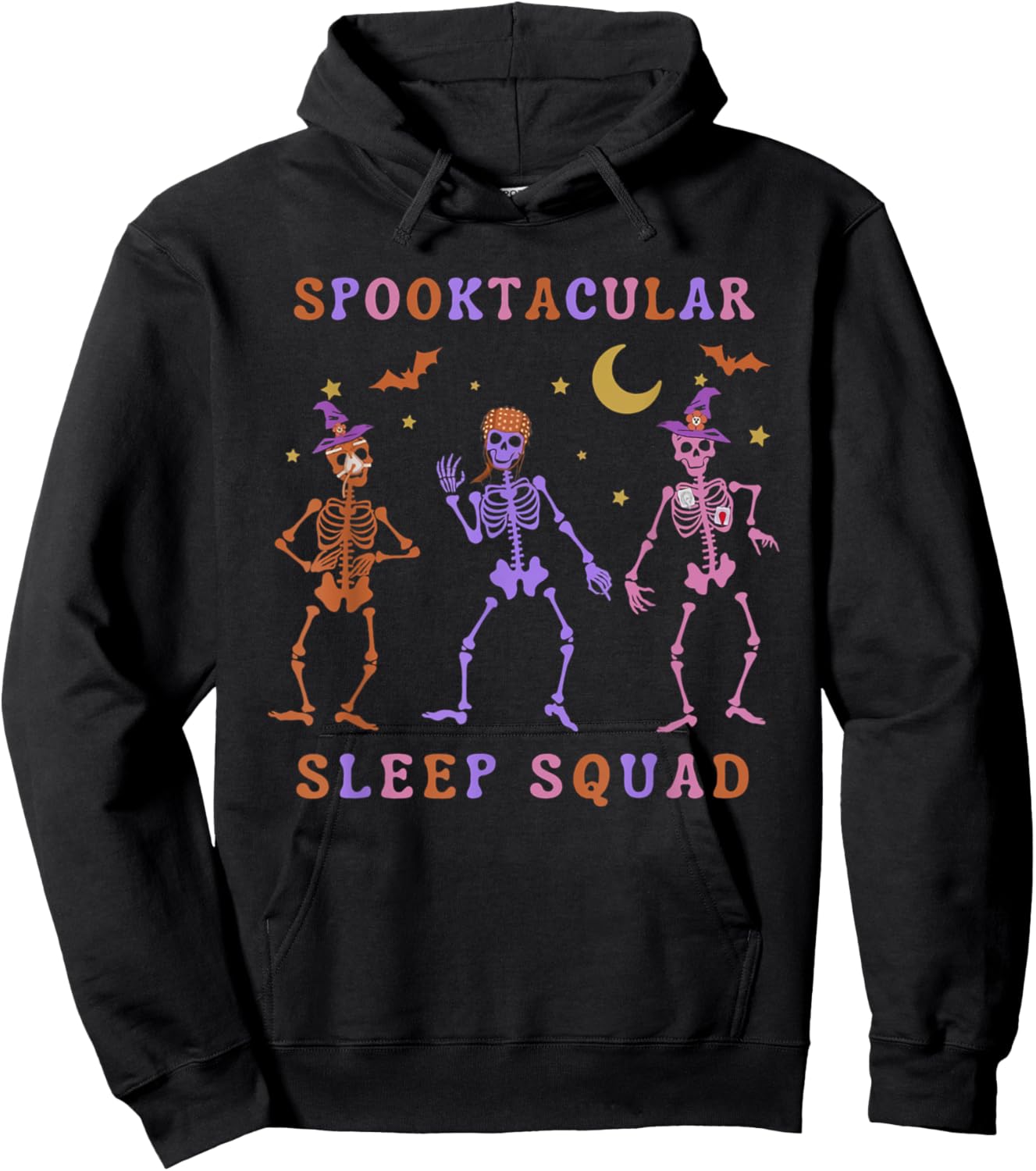 Polysomnographic Tech Halloween Skeleton Sleep Tech Squad Hoodie - Hoodie | Black