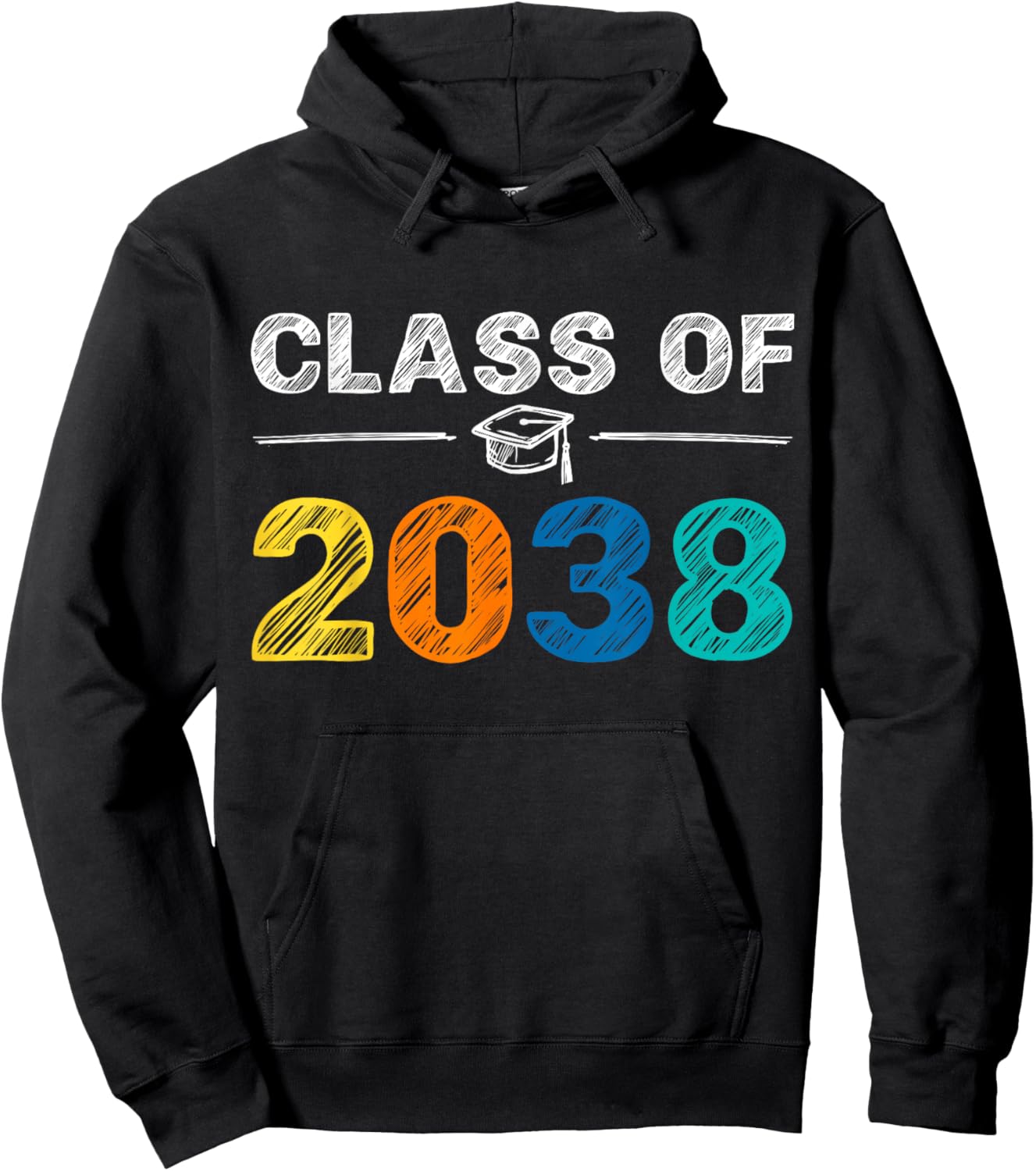 Class of 2038 Grow With Me First Day of School Graduation Hoodie - Hoodie | Black