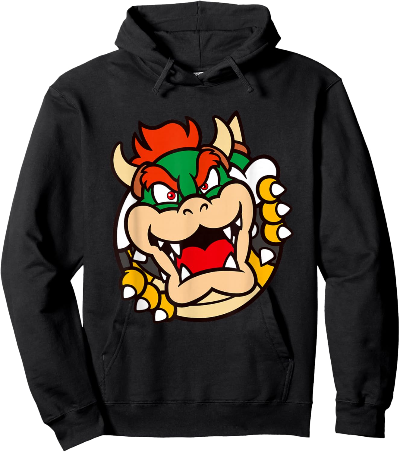 Super Mario Bros Bowser Big Koopa Breakout Portrait Hoodie - Hoodie | Black