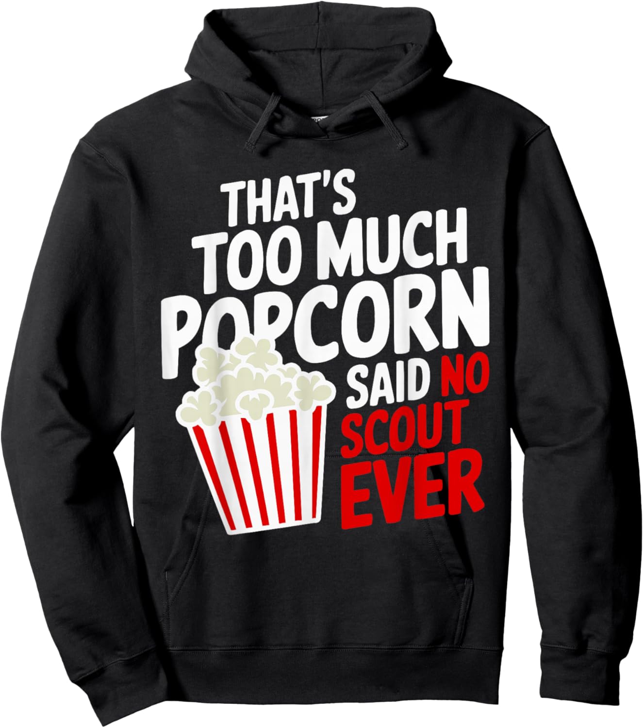 Campfire Camping Hiking Popcorn Lover Scout Fun Outdoor Hoodie - Hoodie | Black