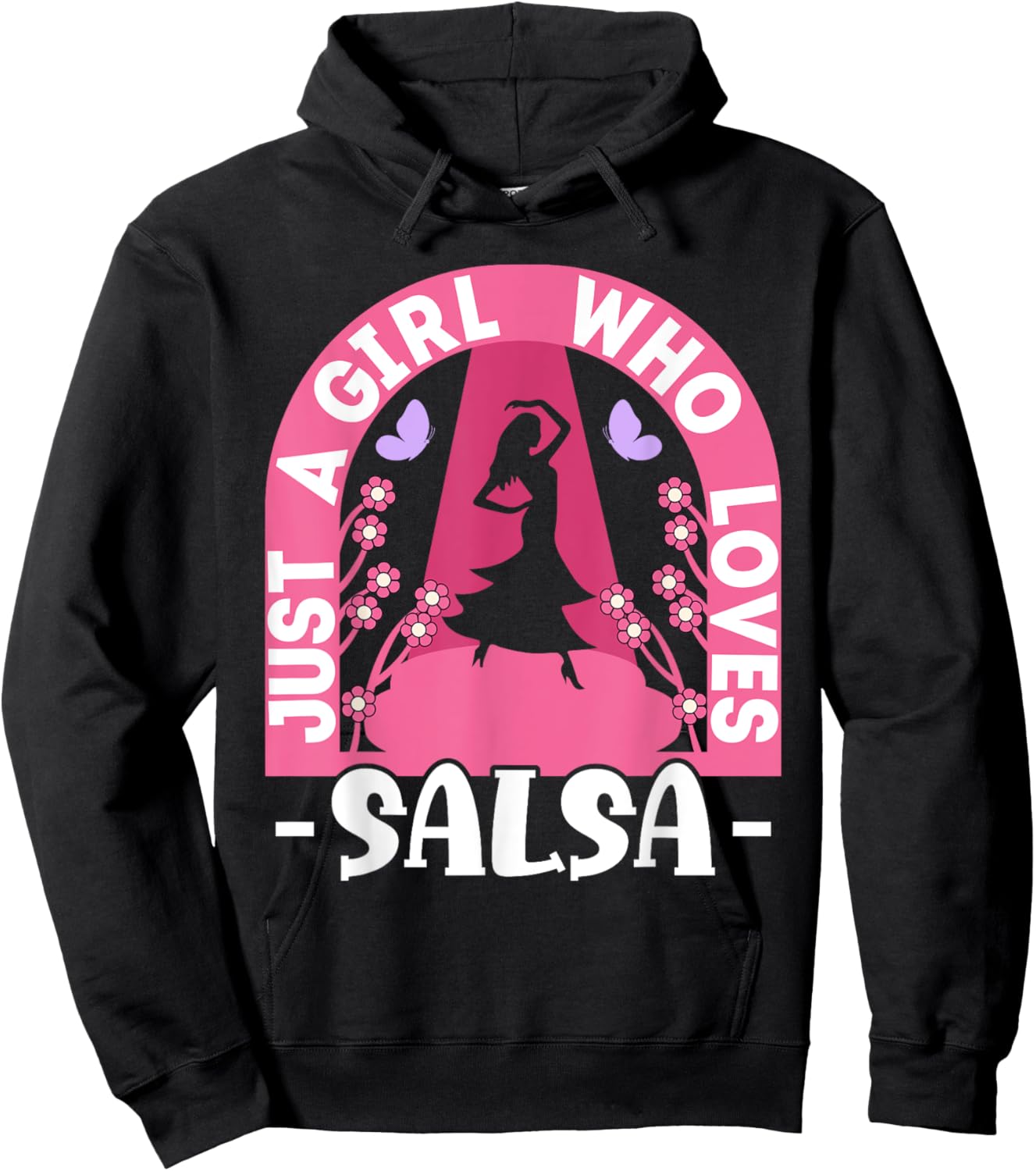Just A Girl Who Loves Salsa Dance Retro Salsa Costume Salsa Hoodie - Hoodie | Black