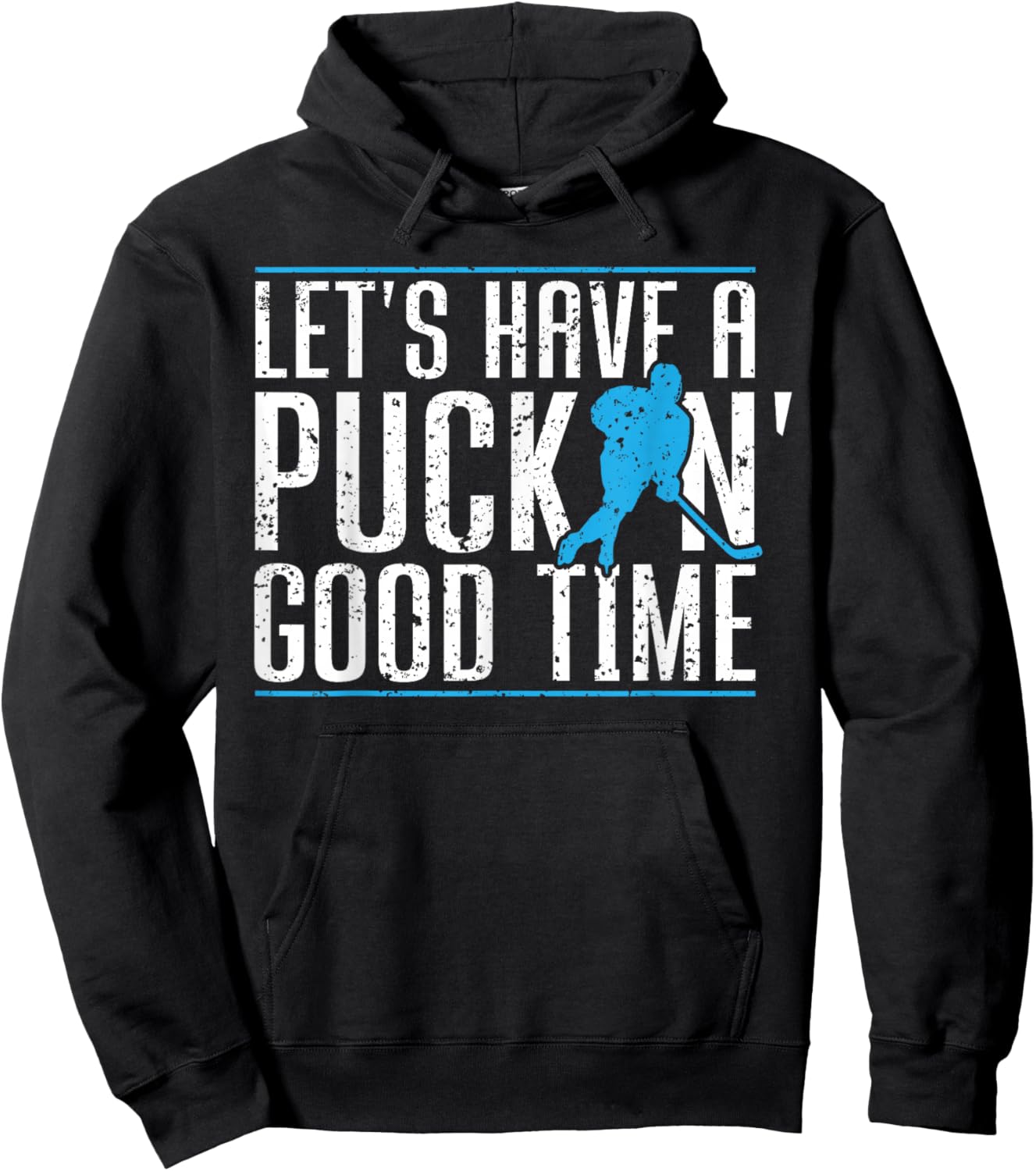 Let's Have A Puckin' Good Time Funny Ice Hockey Hoodie - Hoodie | Black