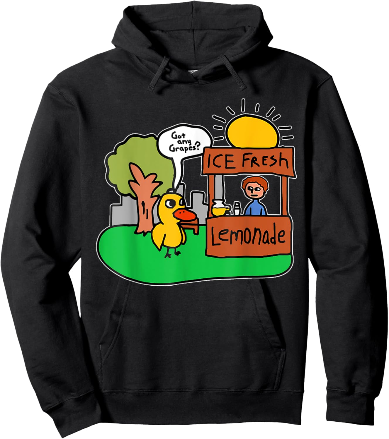 Ice Fresh Lemonade Got Any Grapes Duck Funny Gift Hoodie - Hoodie | Black