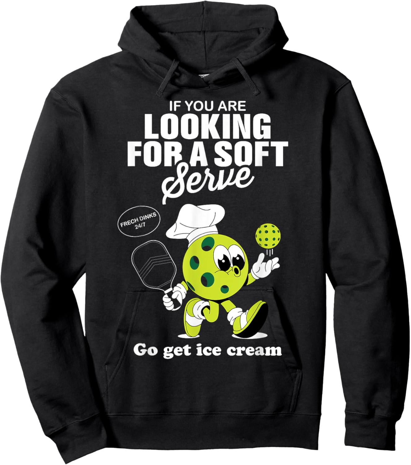 Funny Pickleball Pickle Ball Paddleball Coach Player Lover Hoodie - Hoodie | Black
