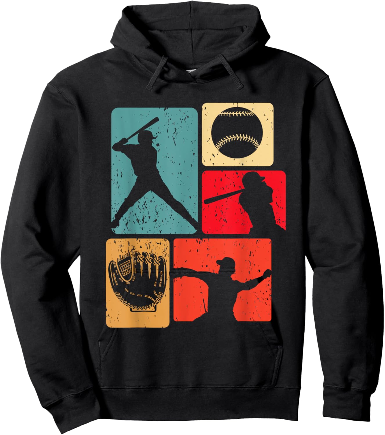Funny Baseball Player Field Bat Ball Game Enthusiast Outfit Hoodie - Hoodie | Black