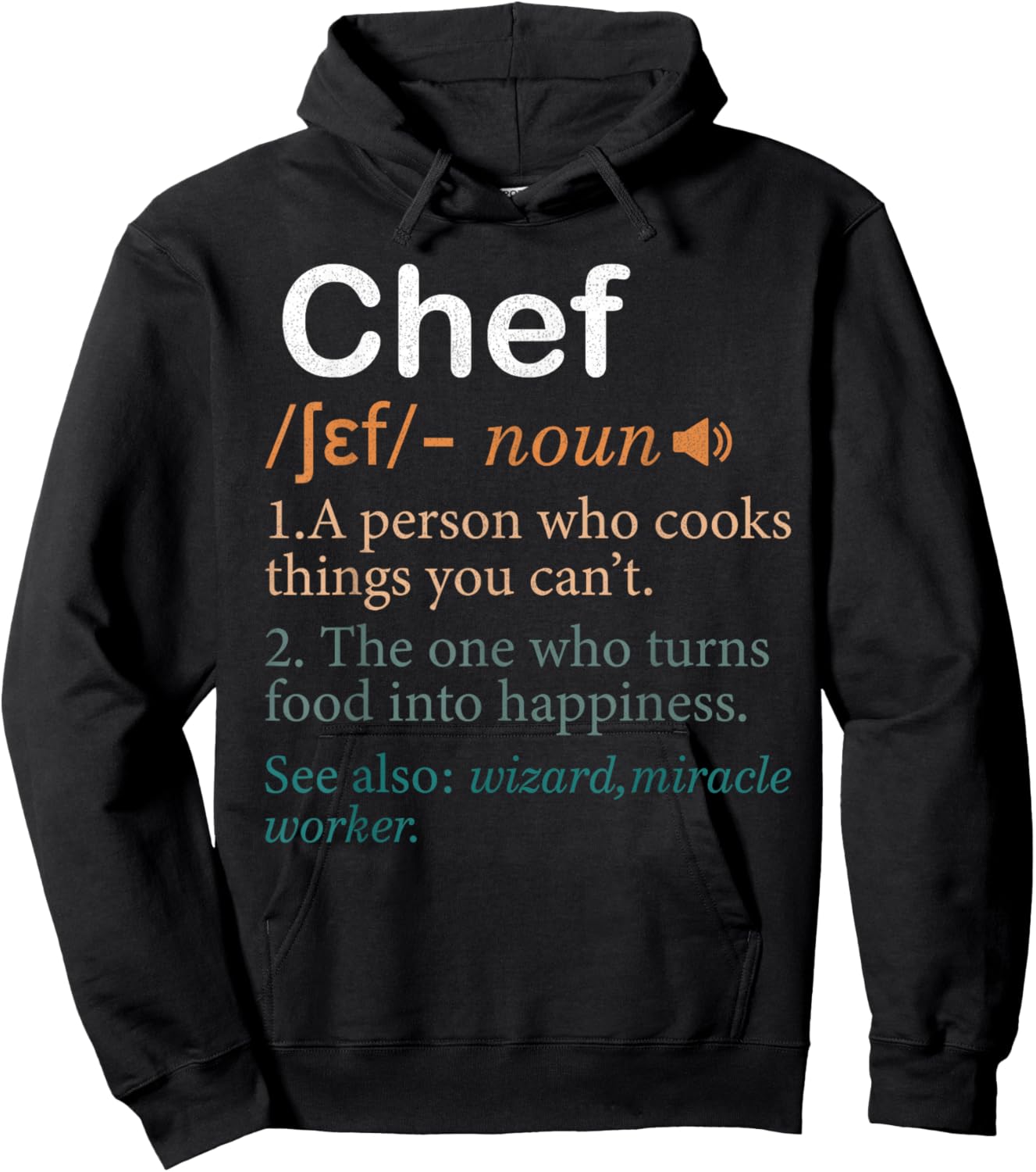 Chef Definition cooking men women funny chef Hoodie - Hoodie | Black