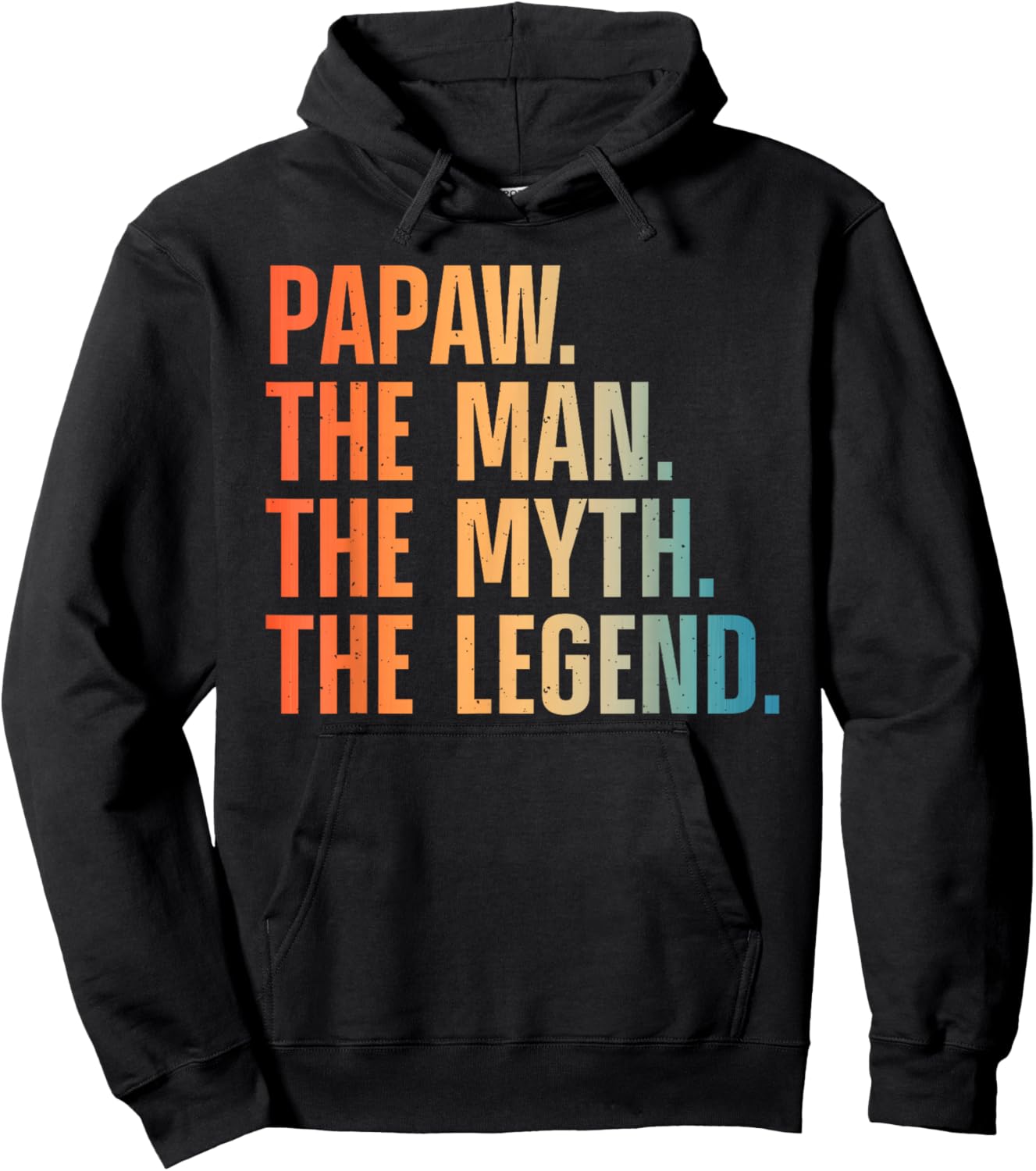 Papaw Design For Grandpa Grandfather From Grandkids Papaw Hoodie - Hoodie | Black