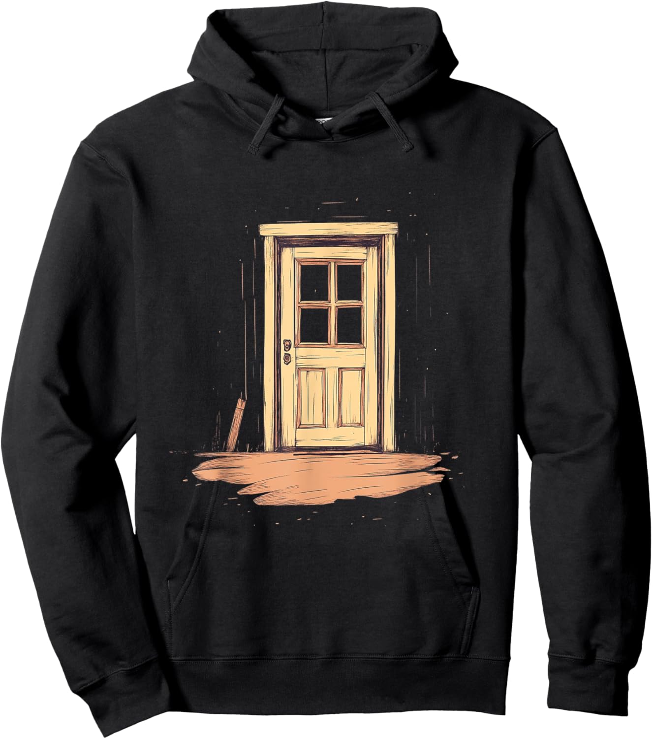Vintage Door Artistic Adventure Hoodie - Hoodie | Black