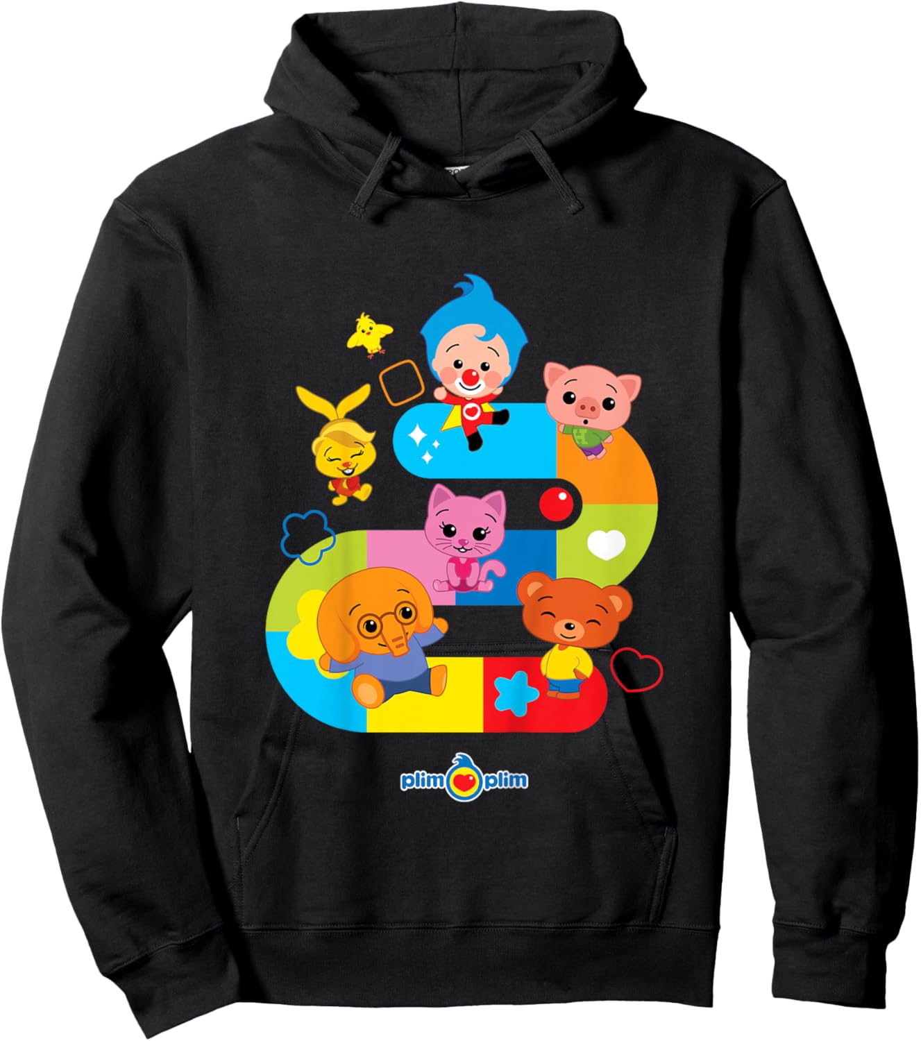 Kids Plim Plim The Kindness Hero - Colourful designs for children Hoodie - Hoodie | Black
