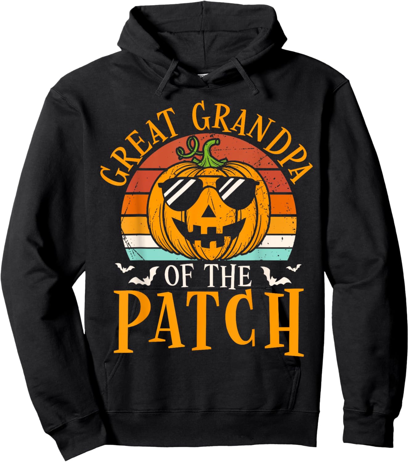 Great Grandpa Of The Patch Pumpkin Family Halloween Costume Hoodie - Hoodie | Black