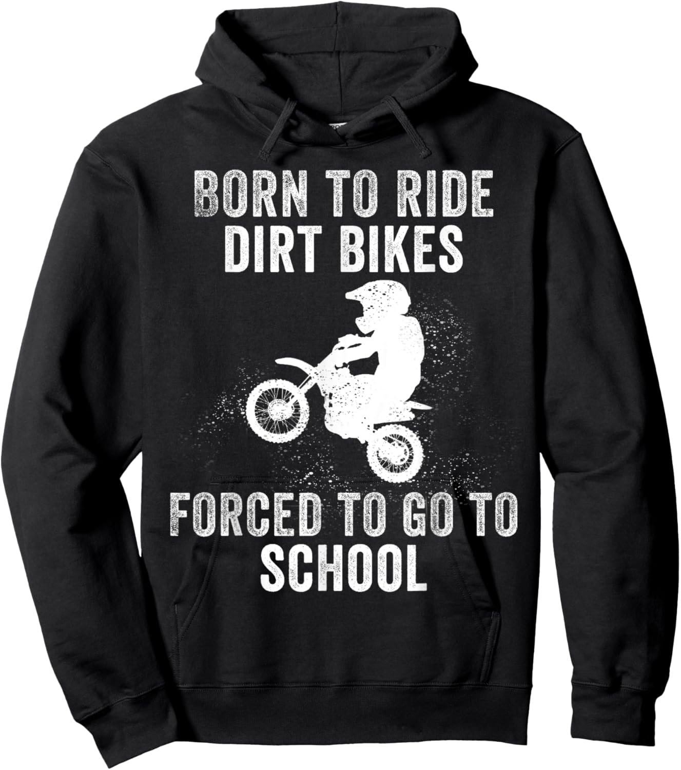 Funny Dirt Bike Art For Boys Girls Motocross Dirt Bike Rider Hoodie - Hoodie | Black