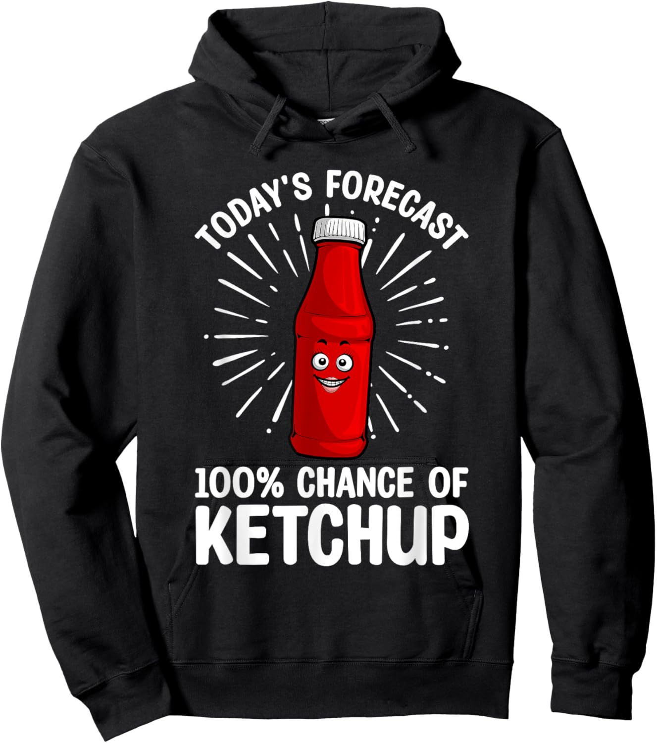 Funny Ketchup Art Women Youth Tomato Ketchup Lover Hoodie - Hoodie | Black