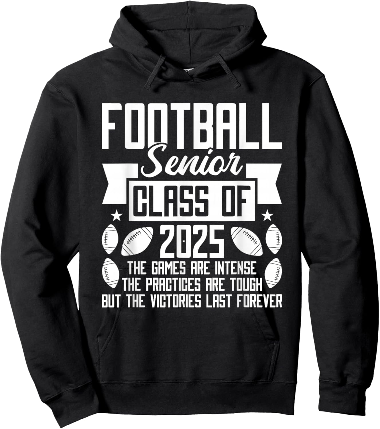 Class of 2025 Football Senior Night Hoodie - Hoodie | Black
