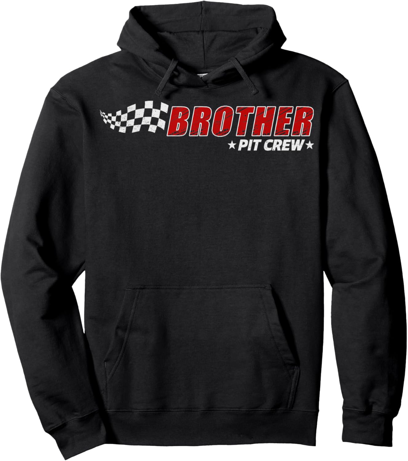 Brother Pit Crew Race Car Birthday Family Matching Pit Crew Hoodie - Hoodie | Black