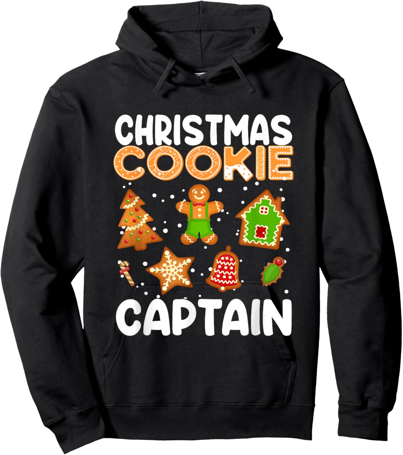 Cookie Baking Team Captain Gingerbread Christmas Matching Hoodie - Hoodie | Black