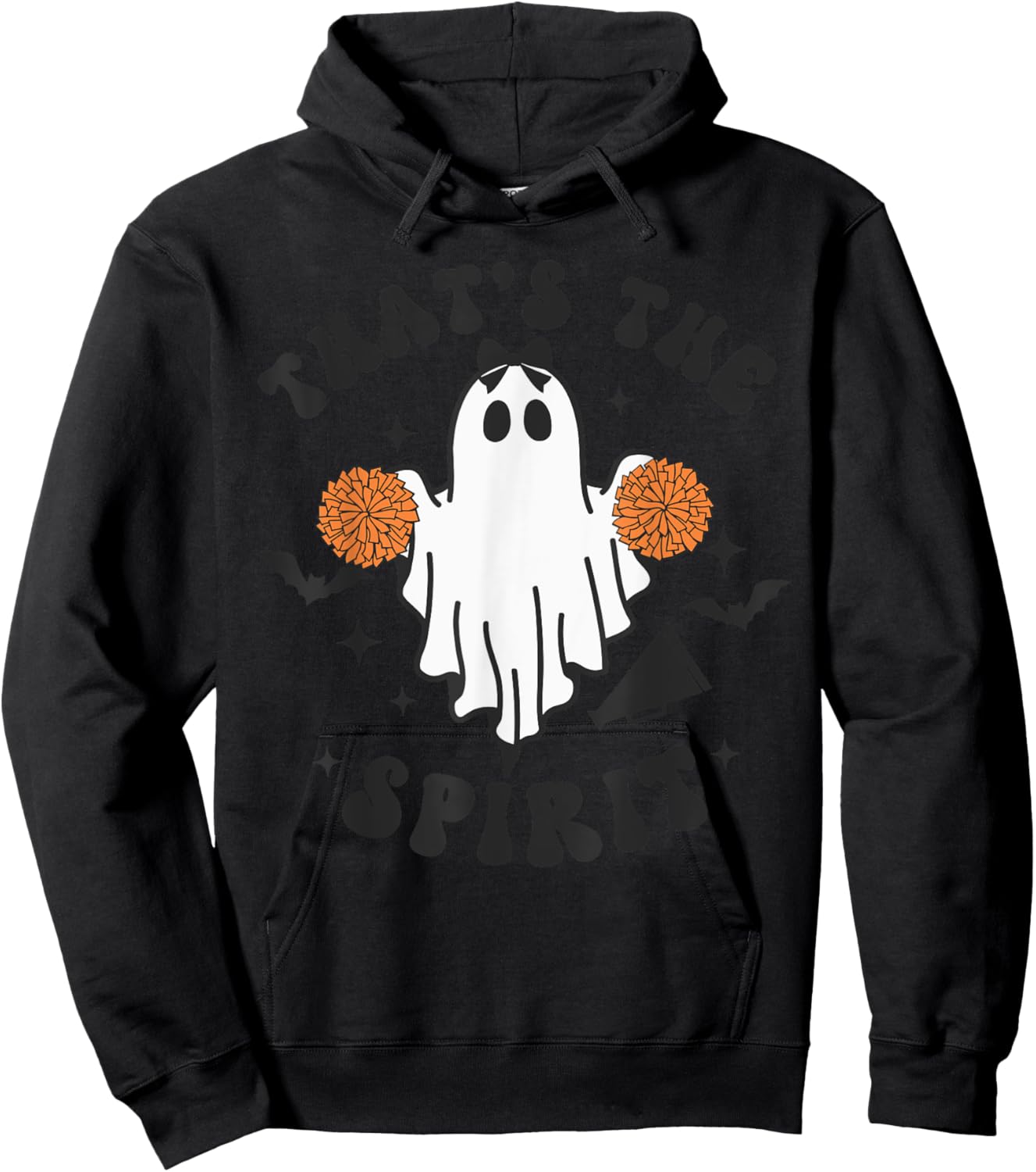 Funny Cheerleader Ghost Halloween Cheer Mom Cheerleader Hoodie - Hoodie | Black