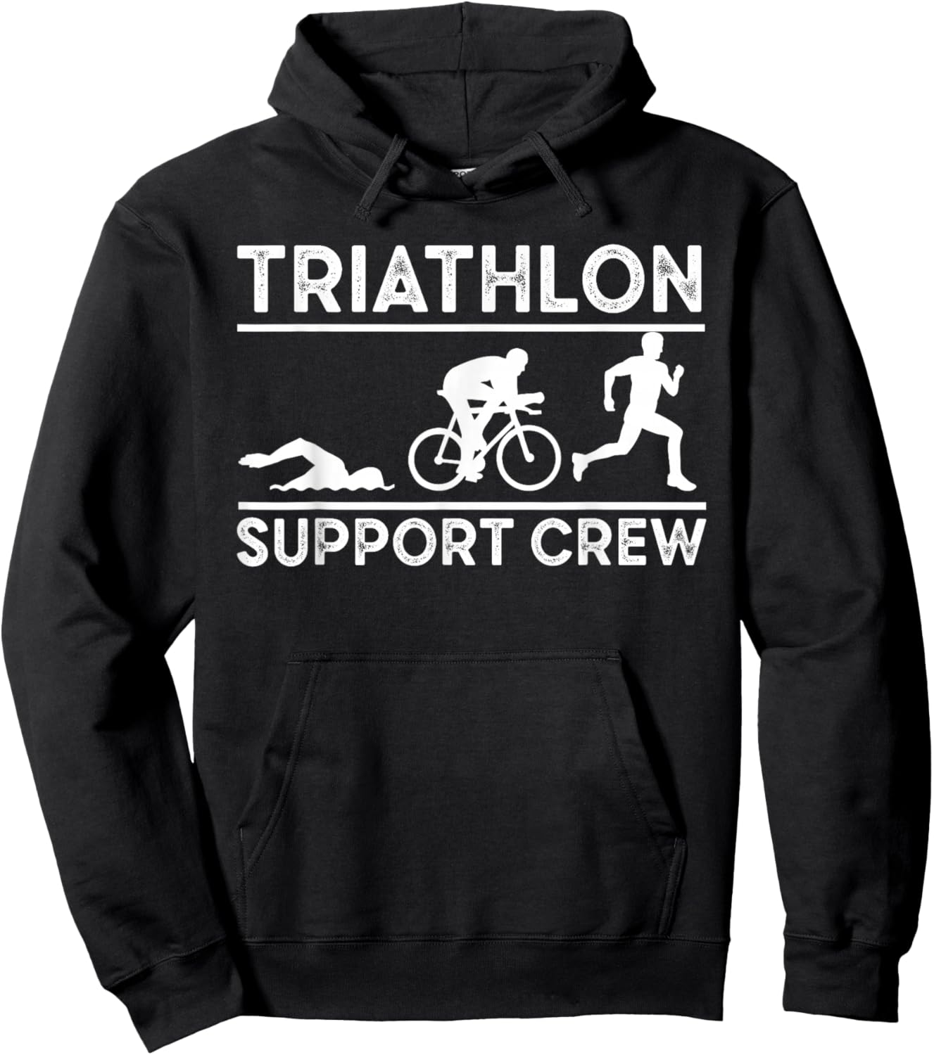 Triathlon Support Crew Men Women Kids Family Friend Hoodie - Hoodie | Black