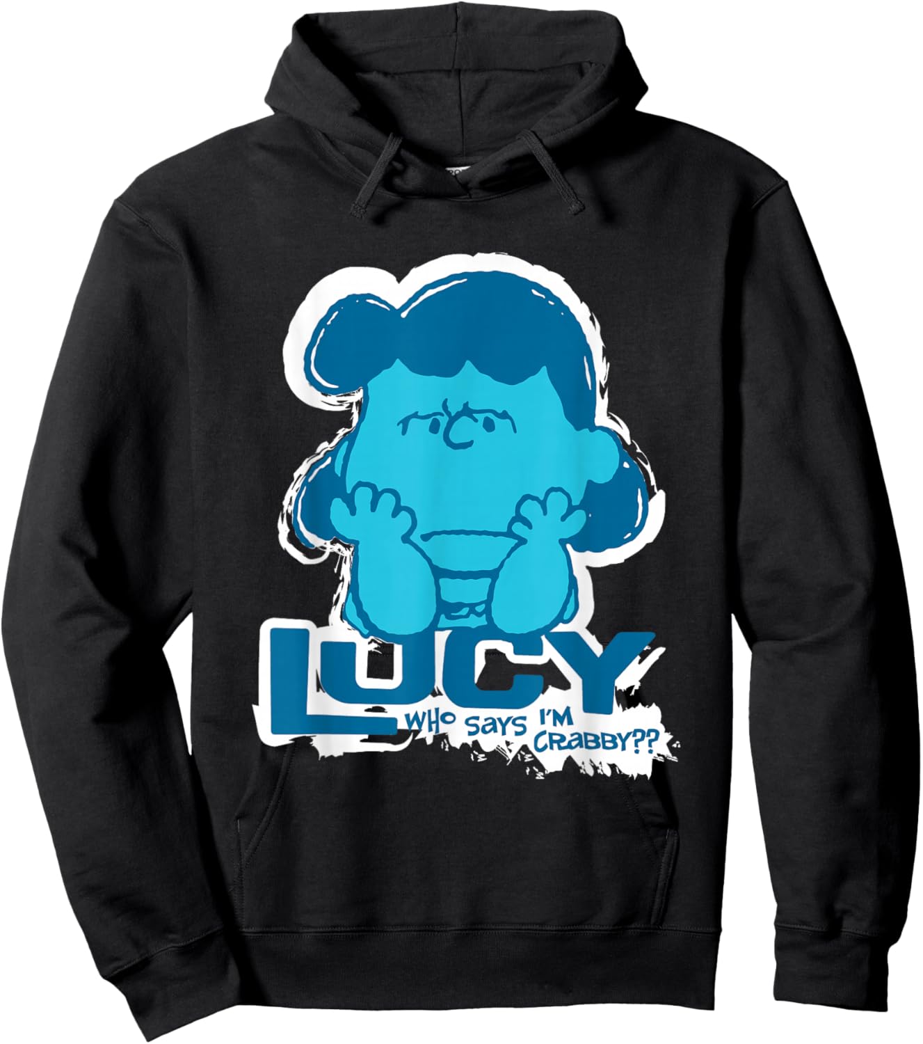 Peanuts Lucy Van Pelt Who Says Im Crabby Hoodie - Hoodie | Black