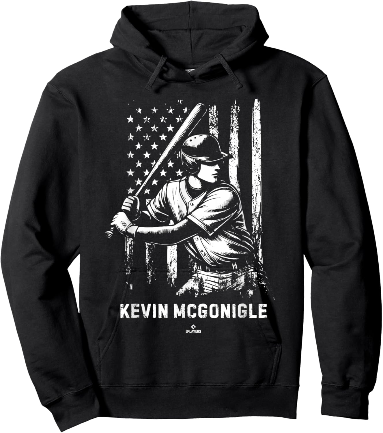 Player Illustration Flag Kevin McGonigle Prospect Baseball Hoodie - Hoodie | Black
