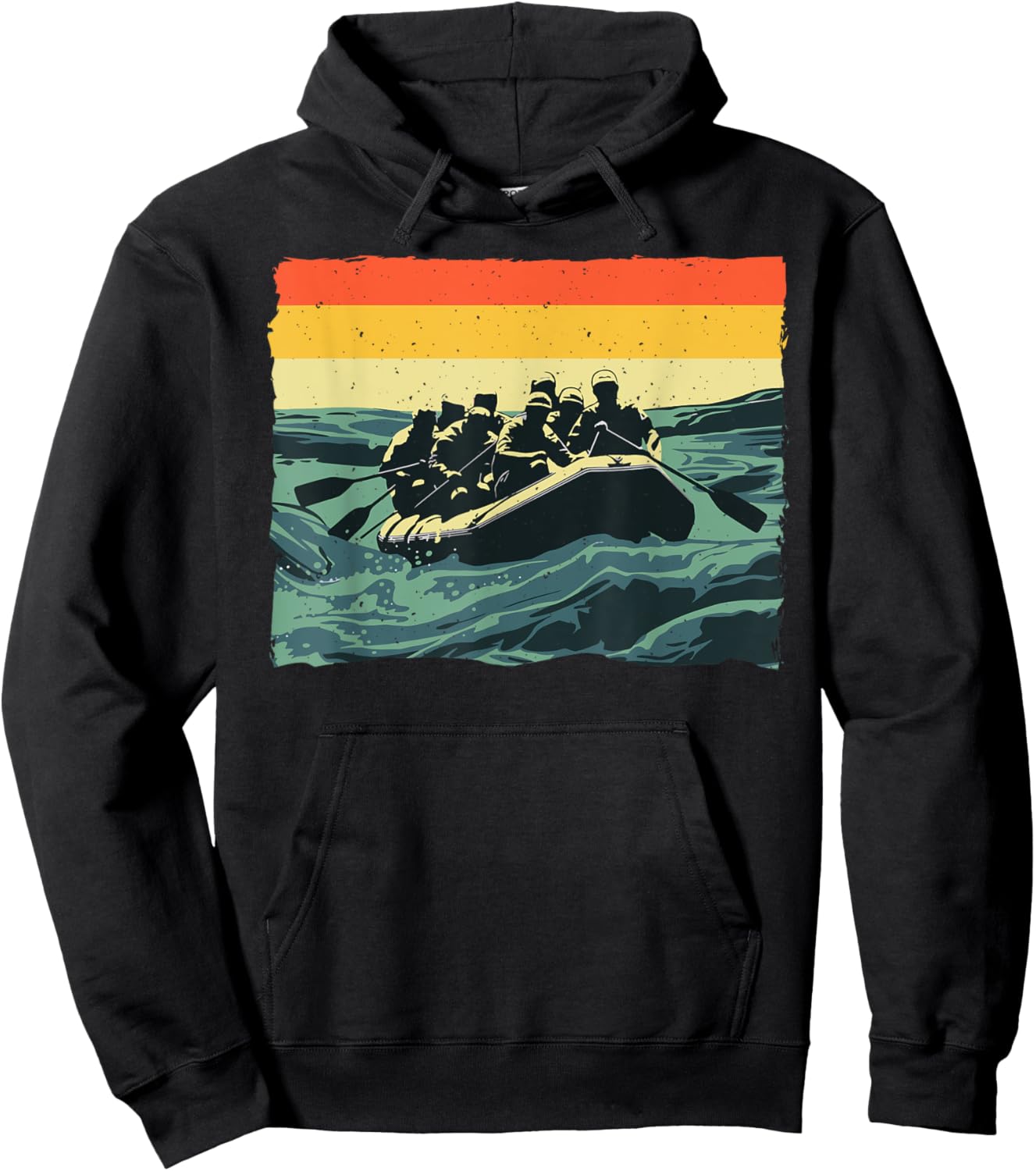 Cool Rafting Art Women White Water Rafting Lover Hoodie - Hoodie | Black