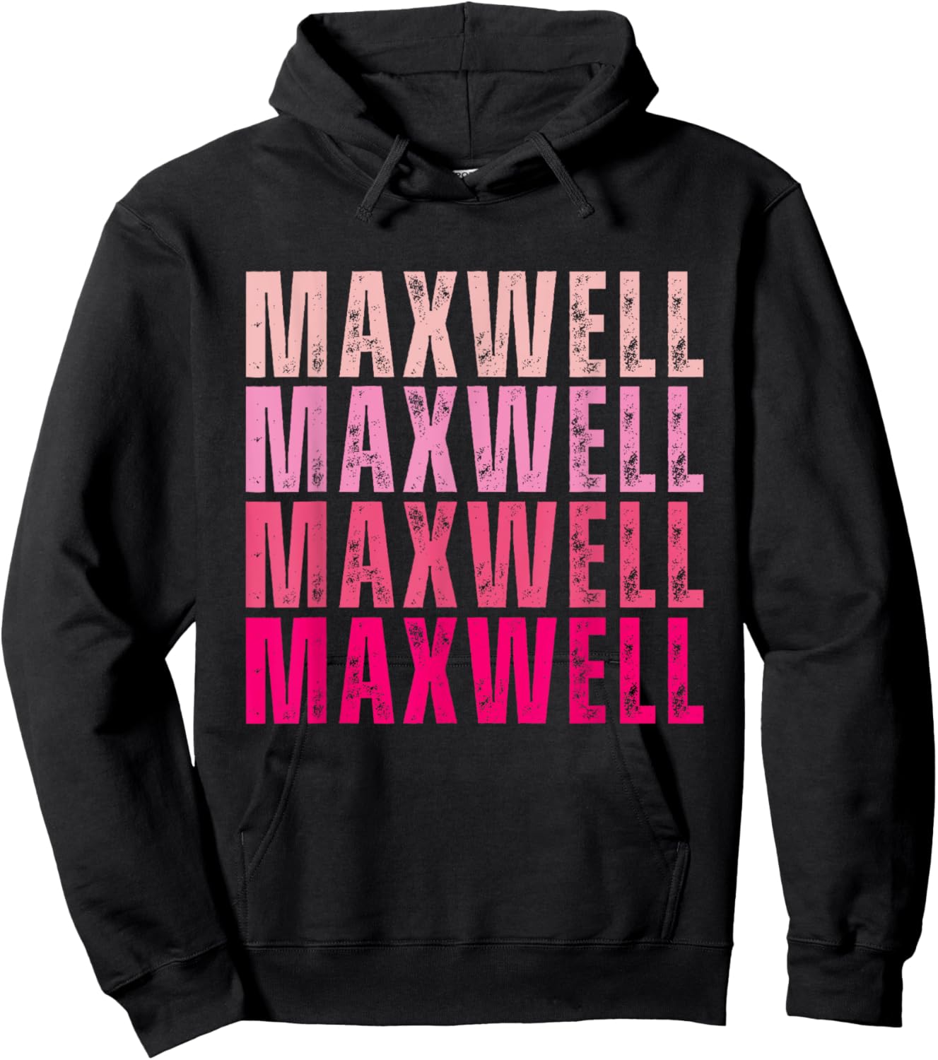 Personalized Name Maxwell I Love Maxwell Vintage Hoodie - Hoodie | Black