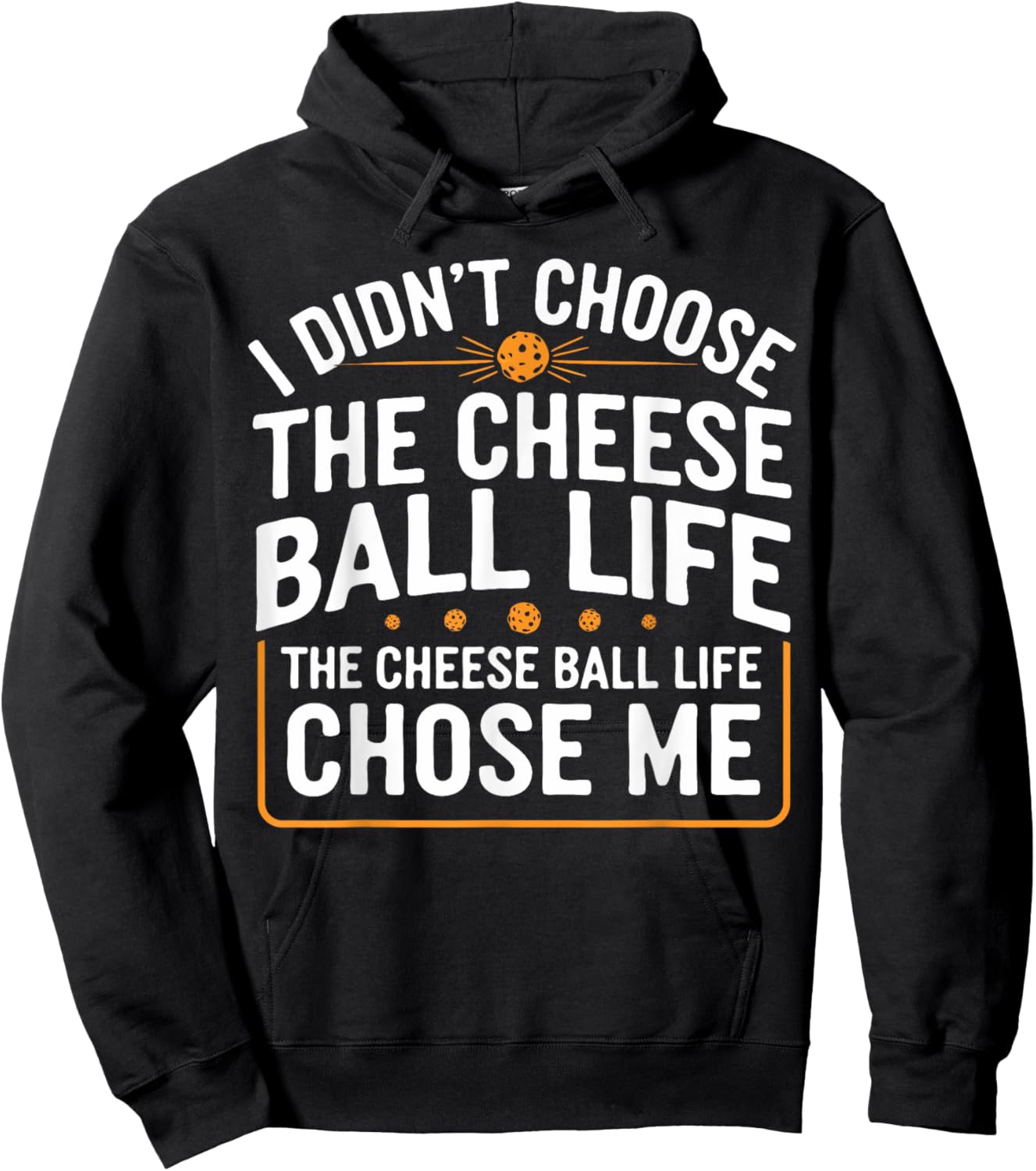 Cheese Balls Gifts & Funny Cheese Ball -Adults Black Small Short Sleeve Classic Fit Polyester 100% Casual Modern Letter Print Fun Novelty Hoodie - Hoodie | Black