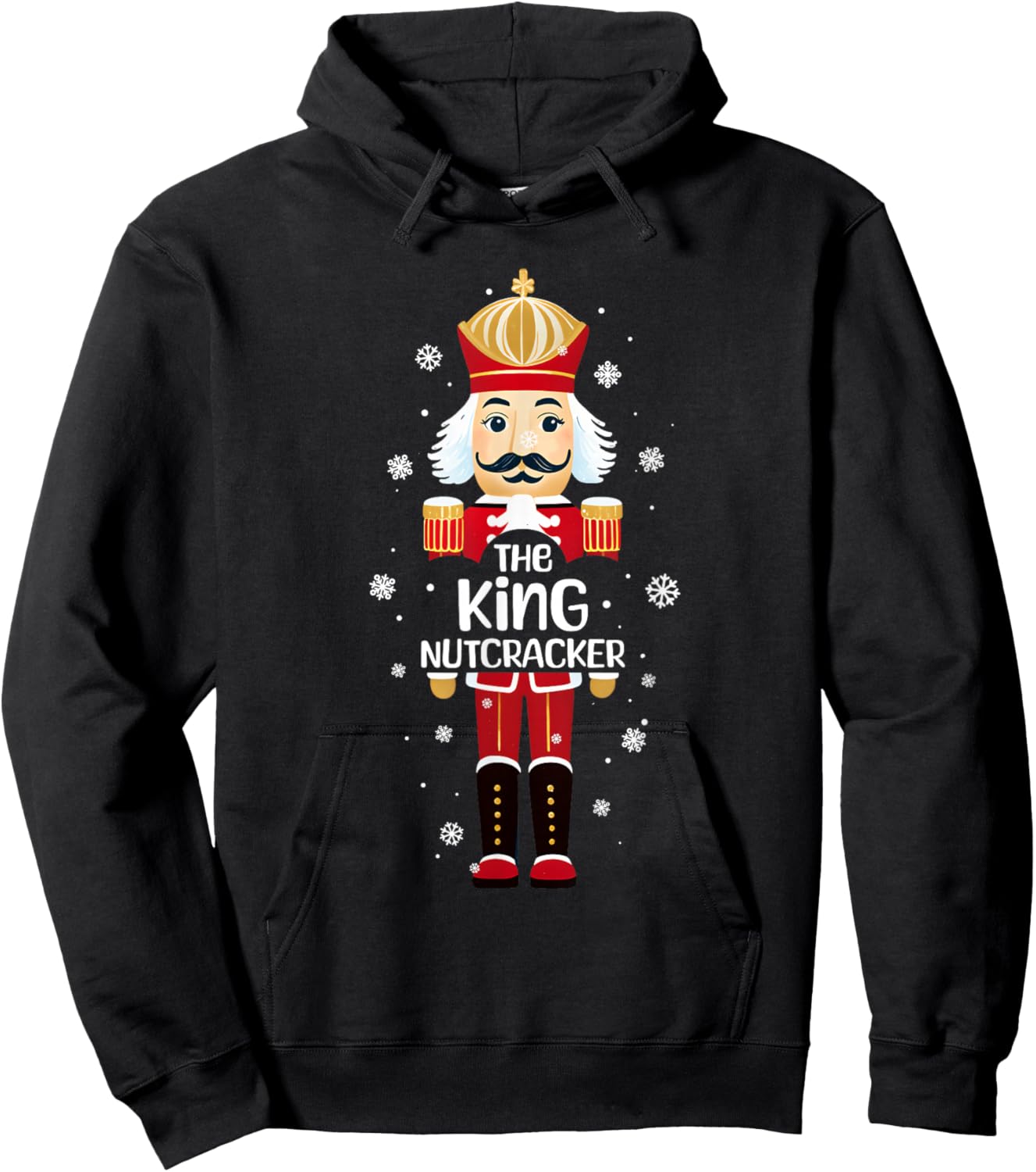 King Nutcracker Funny Christmas Family Matching Pajama Hoodie - Hoodie | Black