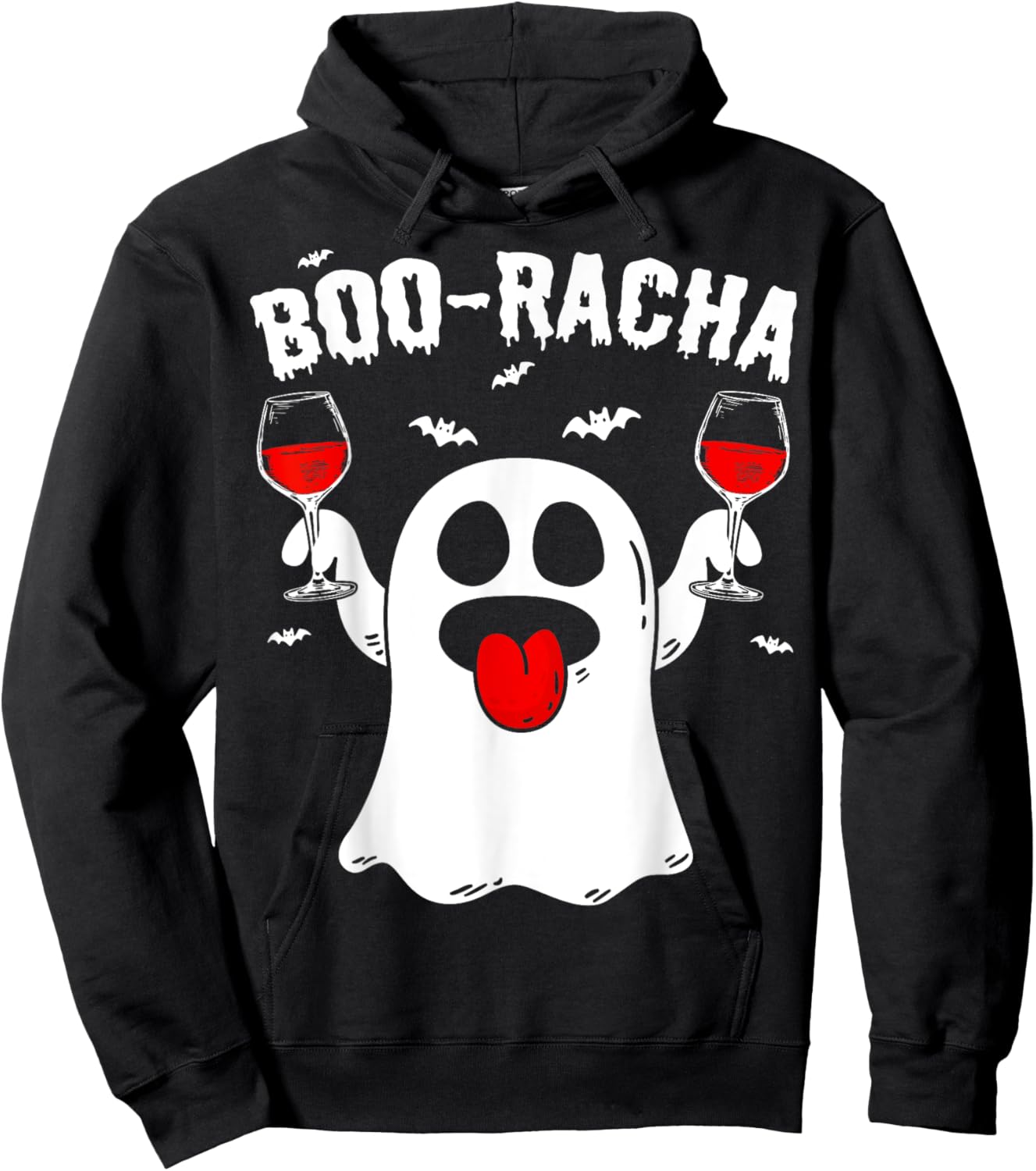 Boo-Racha Halloween Cute Ghost Boo Borracha Funny Men Women Hoodie - Hoodie | Black