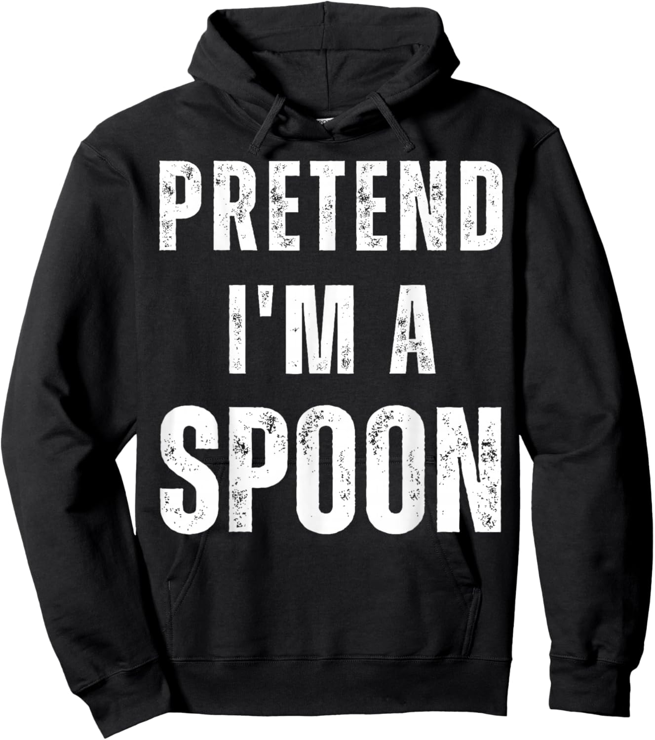 Pretend I'm A Spoon Funny Easy Halloween Costume Hoodie - Hoodie | Black