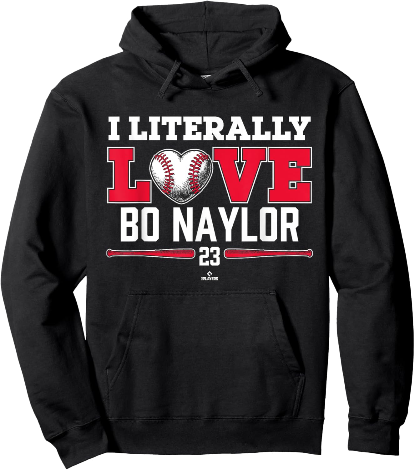 I Literally Love Bo Naylor Cleveland Baseball MLBPA Hoodie - Hoodie | Black