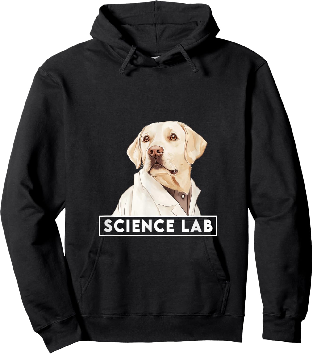 Funny Science Lab Design featuring a Labrador Science Dog Hoodie - Hoodie | Black
