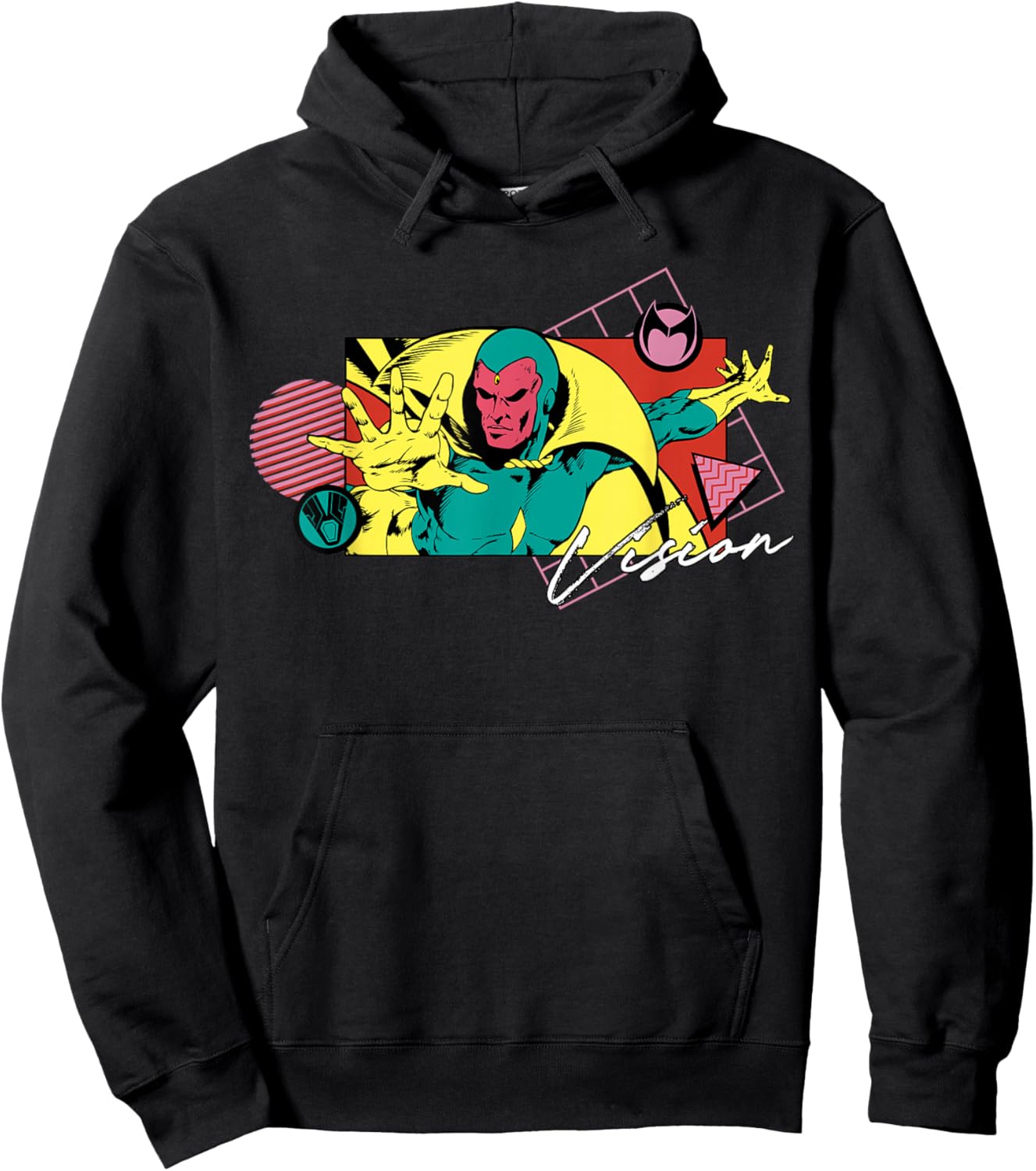 Marvel Valentine’s Day ’90s Couples Matching Vision Hoodie - Hoodie | Black