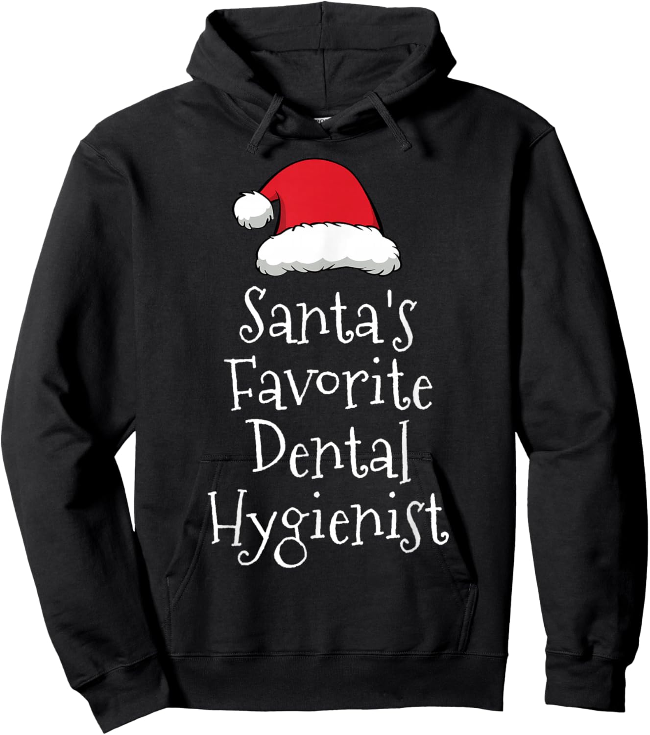 Santas Favorite Dental Hygienist - Christmas Funny Gift Hoodie - Hoodie | Black