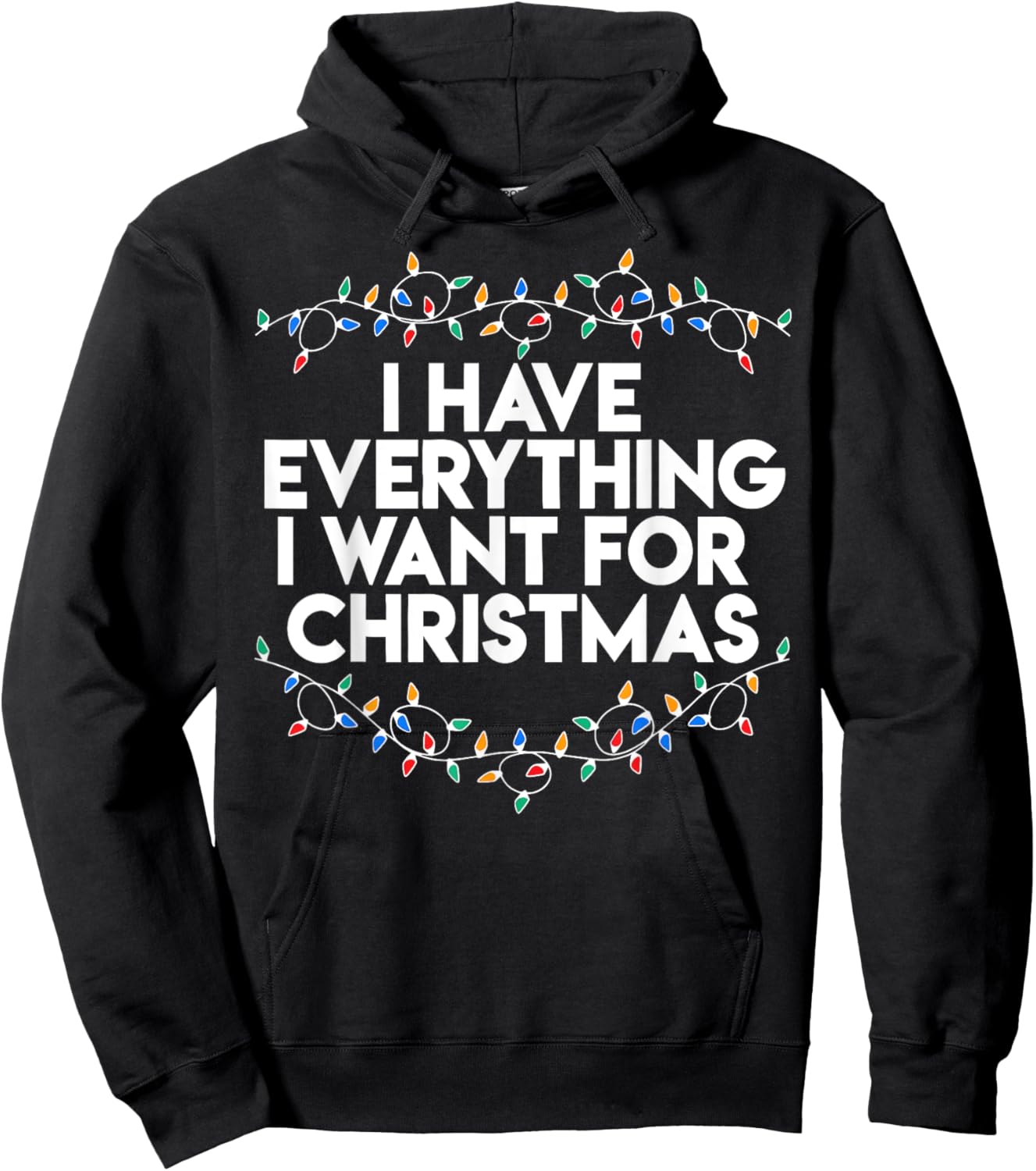 I Have Everything I Want For Christmas Funny Xmas Couples Hoodie - Hoodie | Black