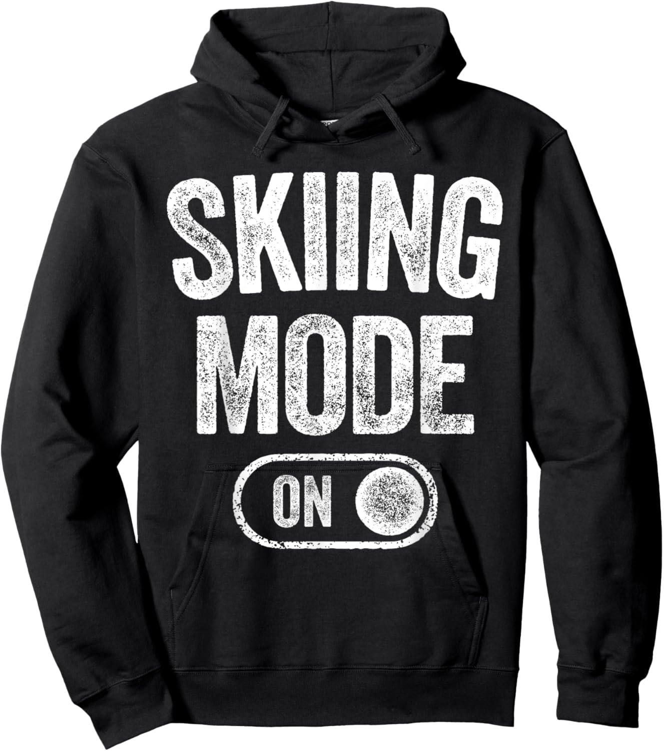Skiing Mode On Funny Skier Gift Snowboarder Instructor Hoodie - Hoodie | Black