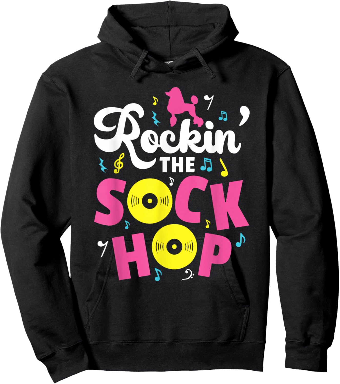 Rockin The Sock Hop Dance Rock N Roll 50s Hoodie - Hoodie | Black