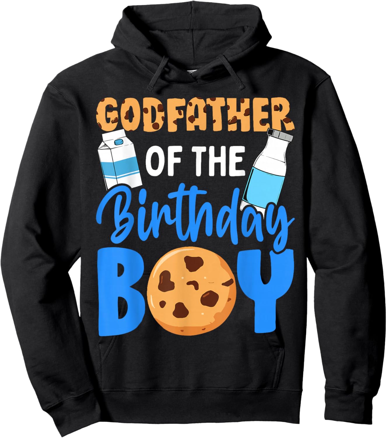 Godfather of the birthday boy Milk and Cookies 1st birthday Hoodie - Hoodie | Black