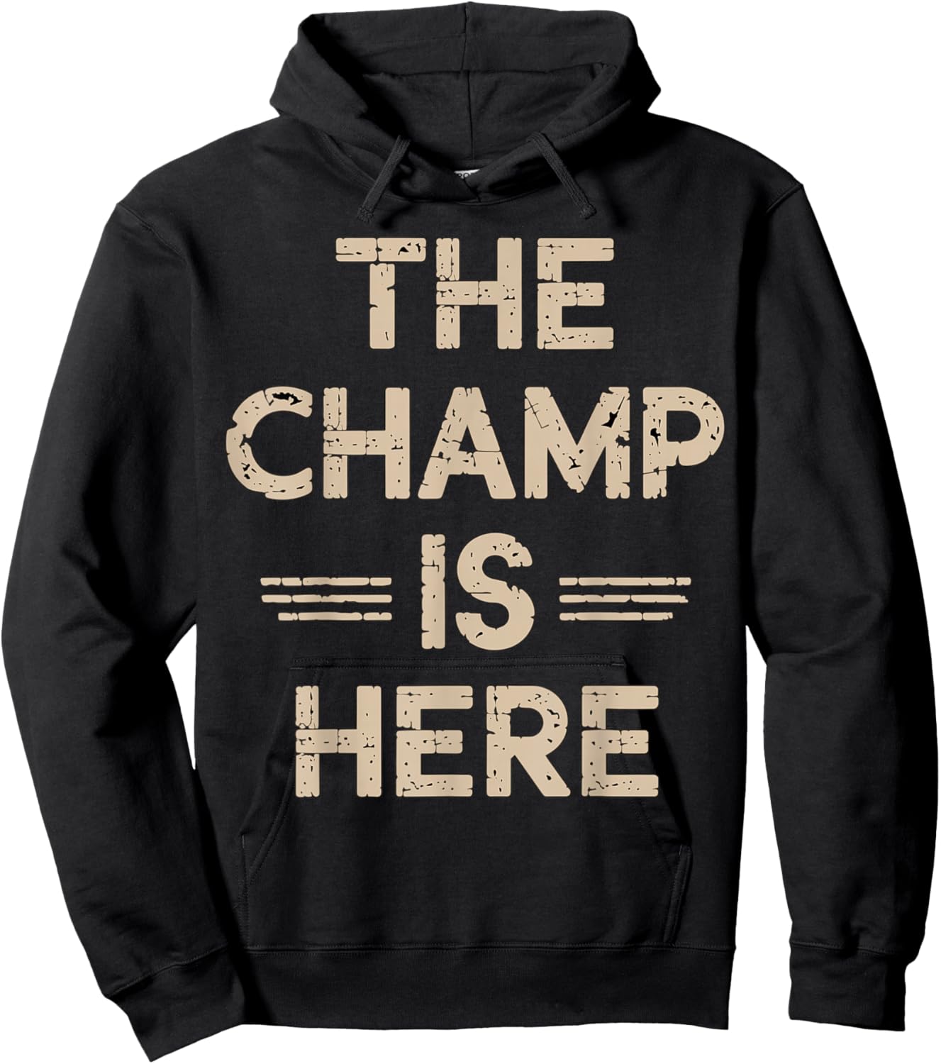 The Champ is here Fantasy Football Championship Hoodie - Hoodie | Black