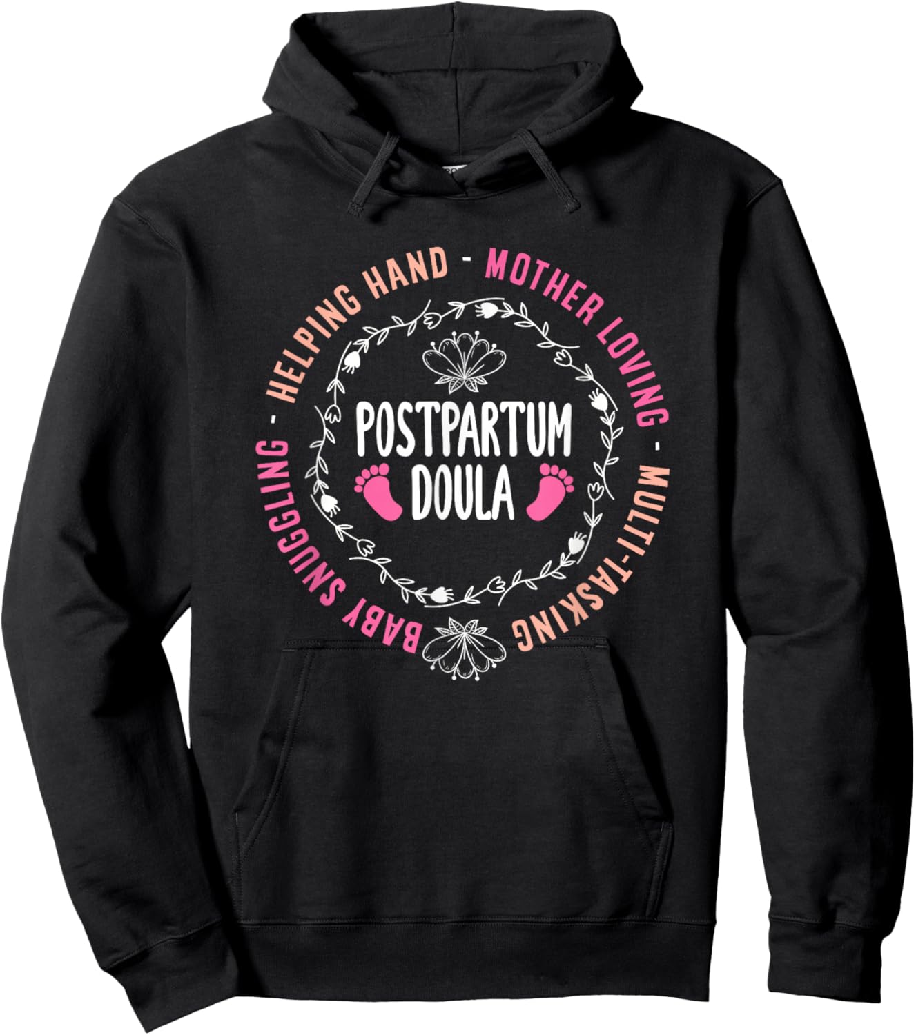 Postpartum Doula Hoodie - Hoodie | Black